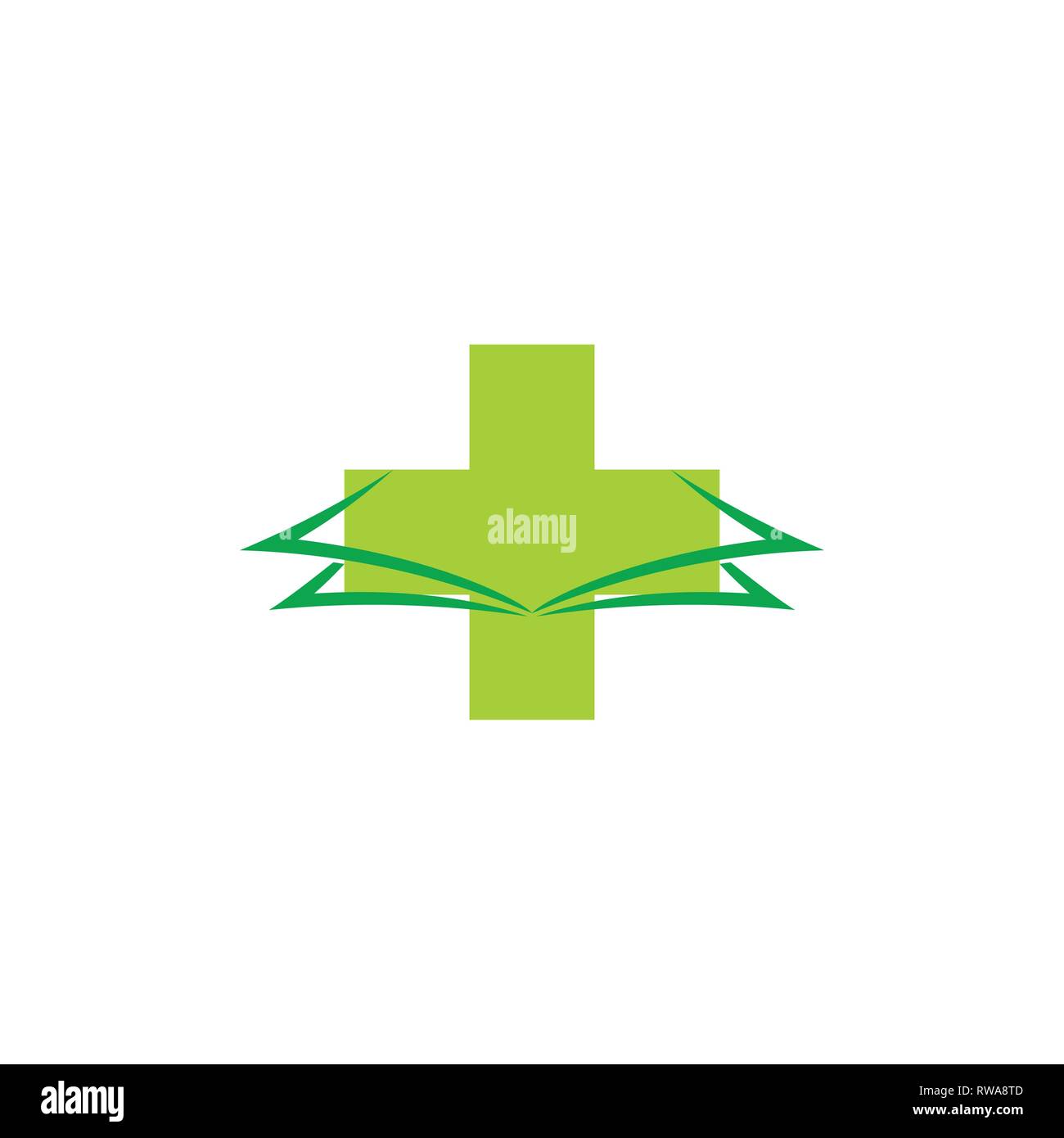 medical book symbol logo vector Stock Vector