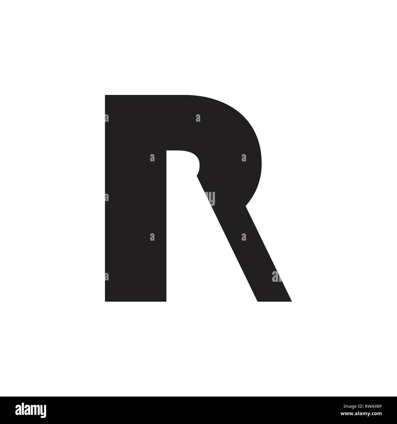 letter ra abstract geometric simple logo vector Stock Vector