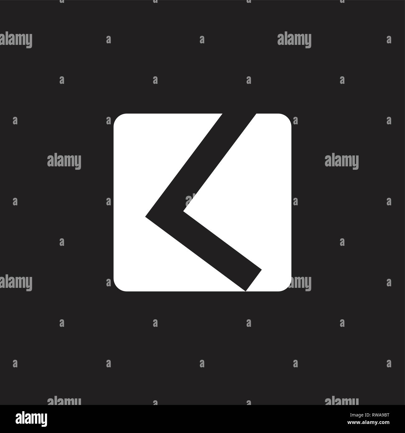 Abstract Letter Kl Simple Square Geometric Logo Stock Vector Image Art Alamy