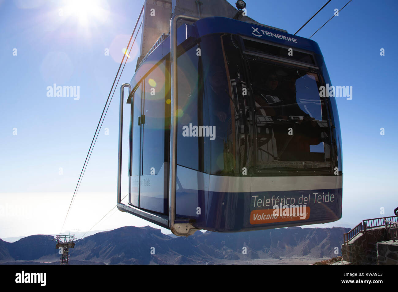 cable car at Teide National Park, Tenerife Stock Photo Alamy