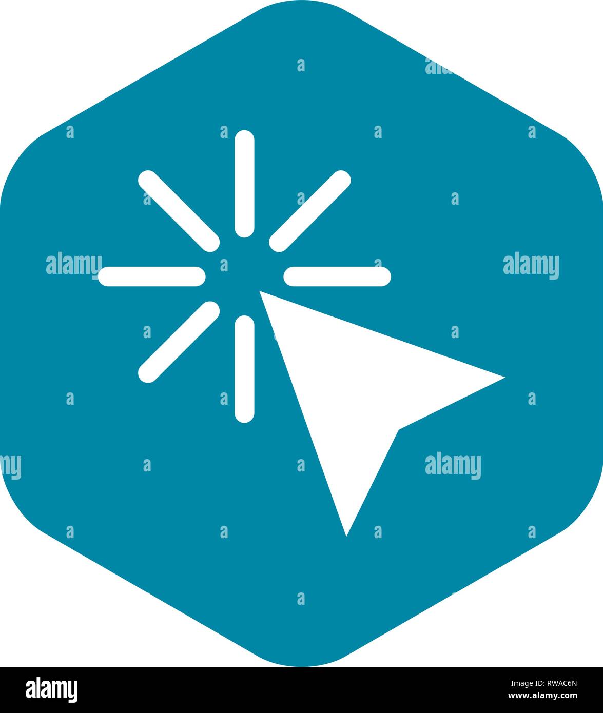 Click icon, simple style Stock Vector Image & Art - Alamy