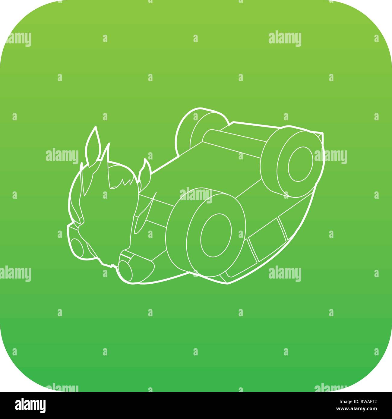 Car accident icon green vector Stock Vector Image & Art - Alamy