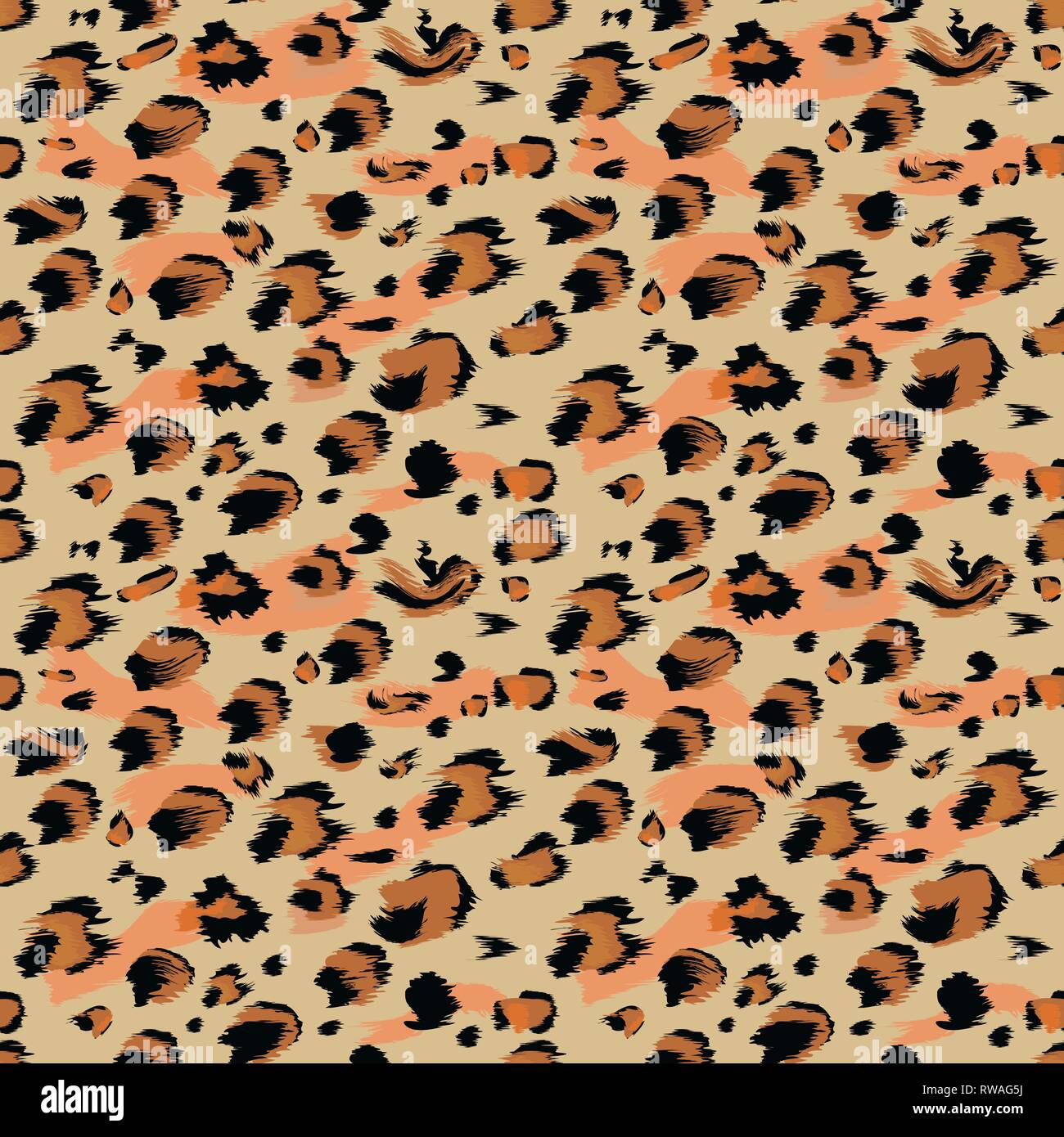 Leopard skin Seamless. Flat and solid color style Stylized Spotted ...