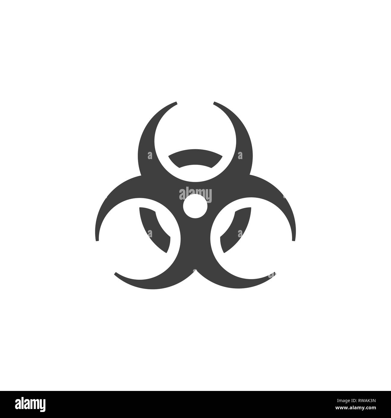 Toxic radioactive medical icon simple flat illustration. Stock Vector
