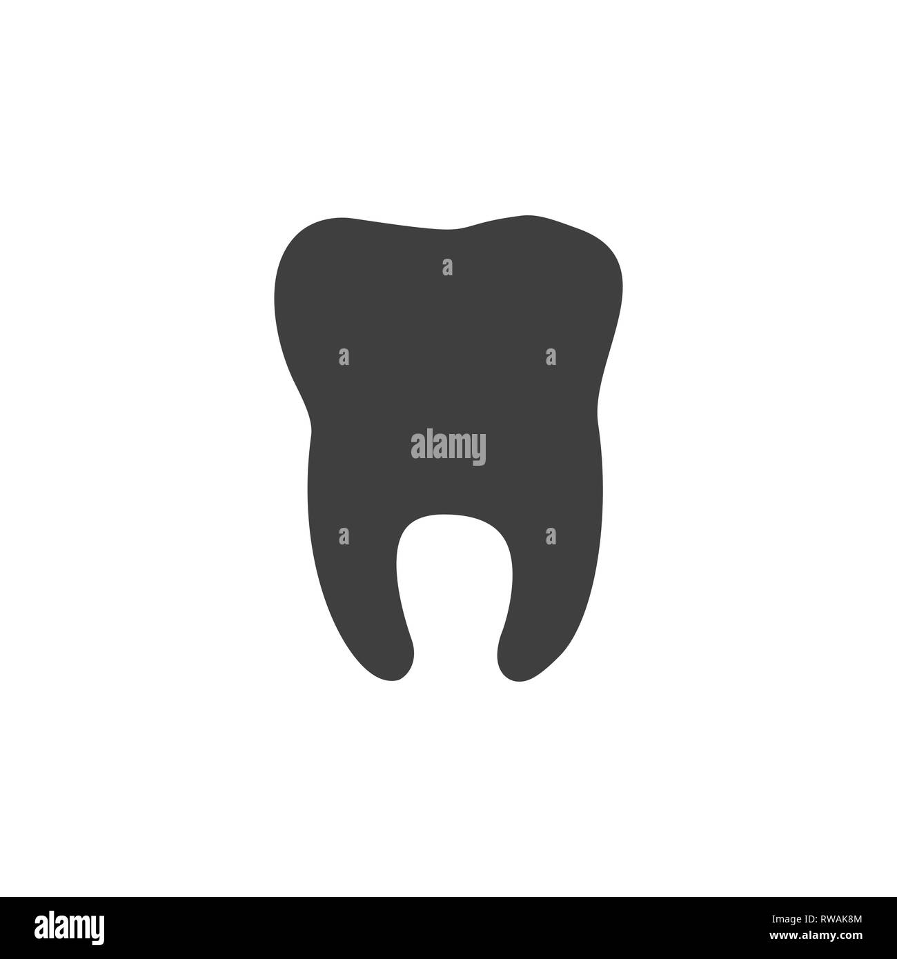 Tooth dental medical icon simple flat illustration Stock Vector Image ...