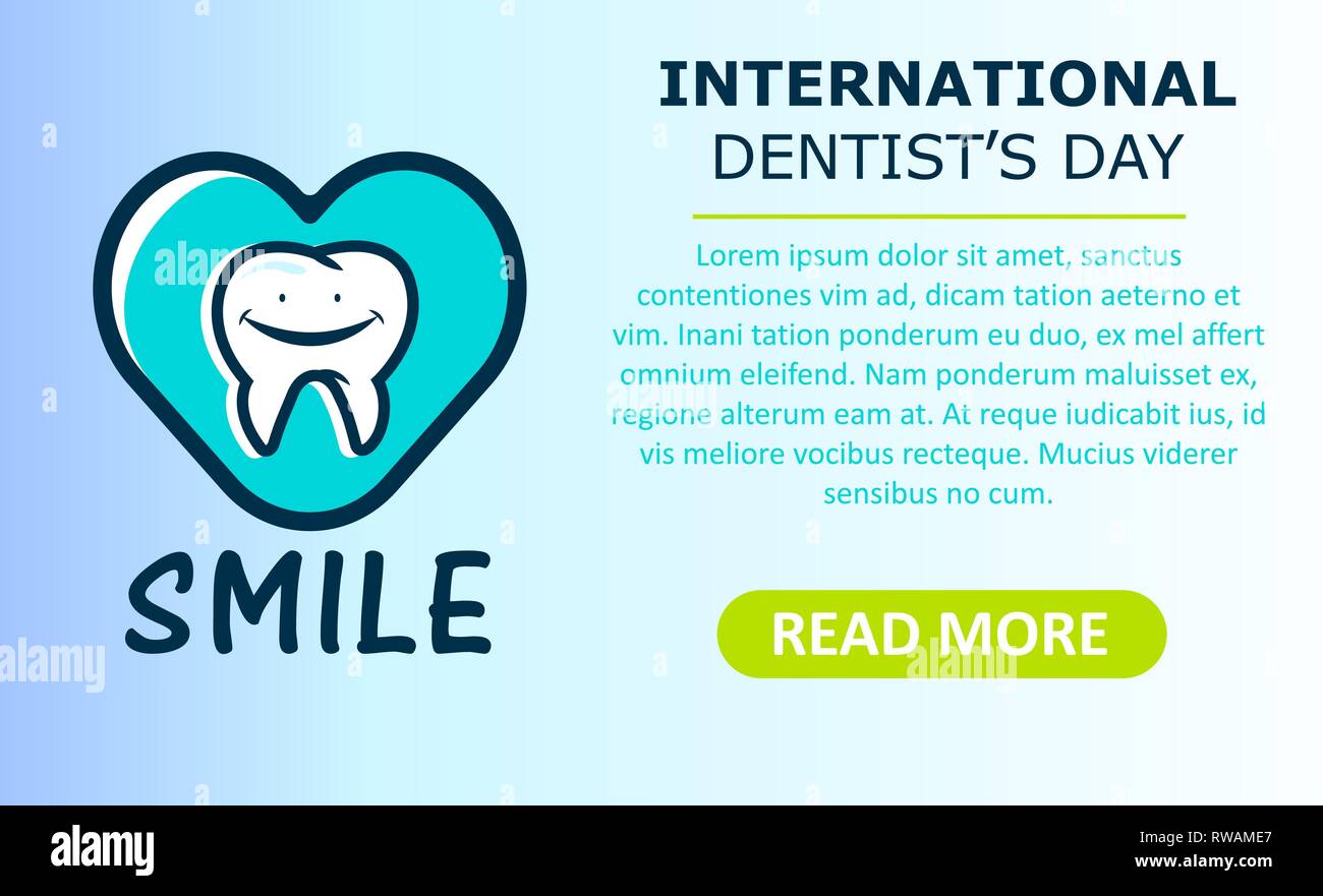 World Dentist Day. Vector illustration of logo tooth. Great holiday
