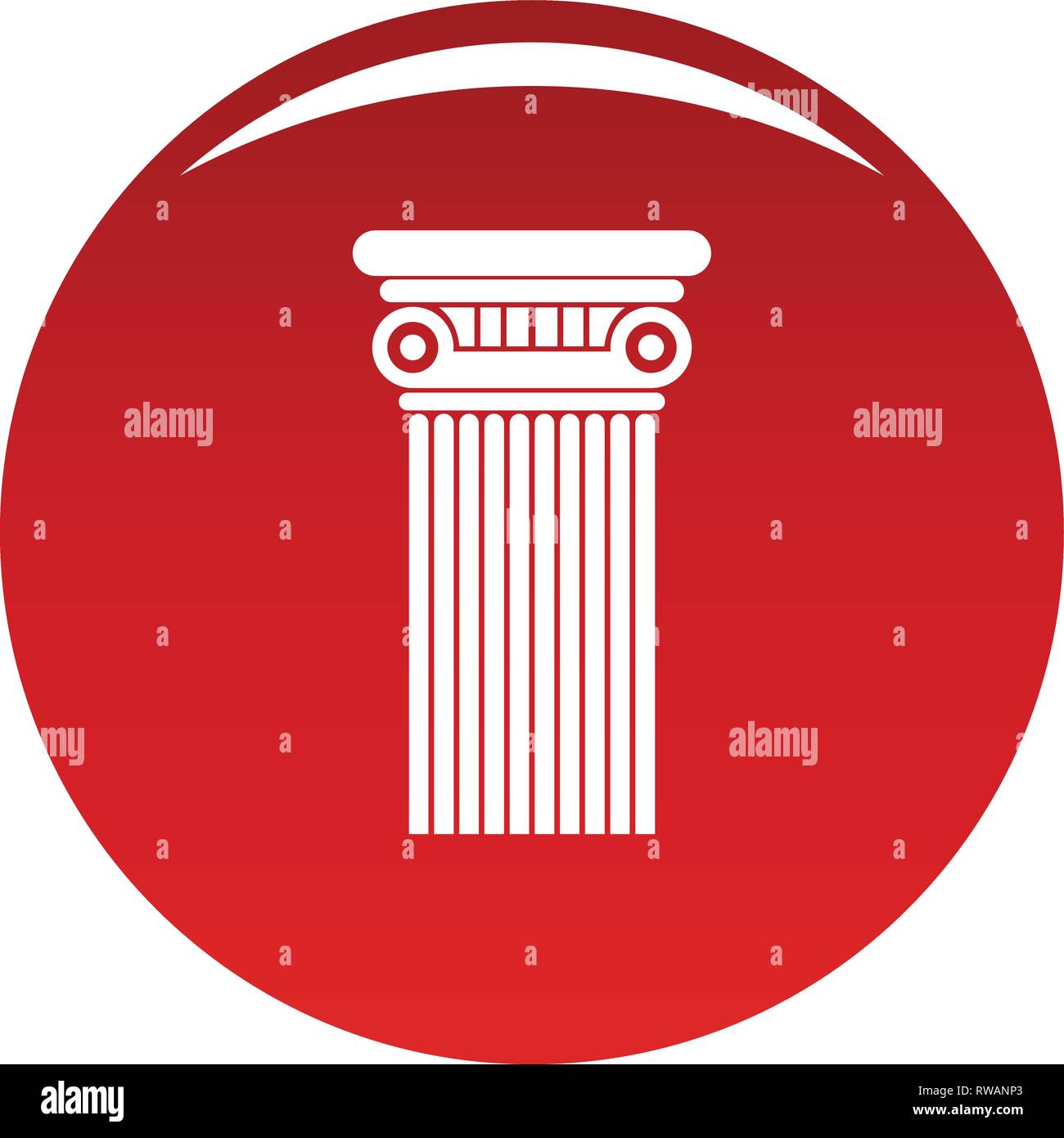 Architectural column icon. Simple illustration of architectural