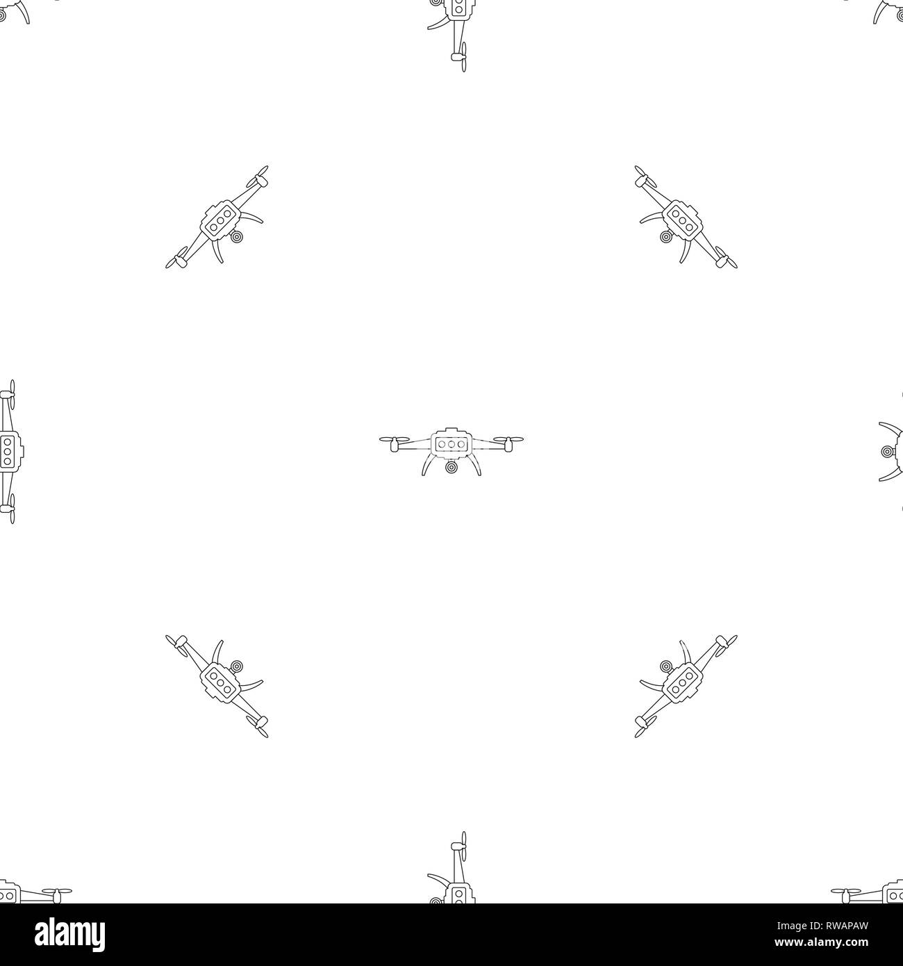 Smart drone pattern seamless vector repeat geometric for any web design Stock Vector