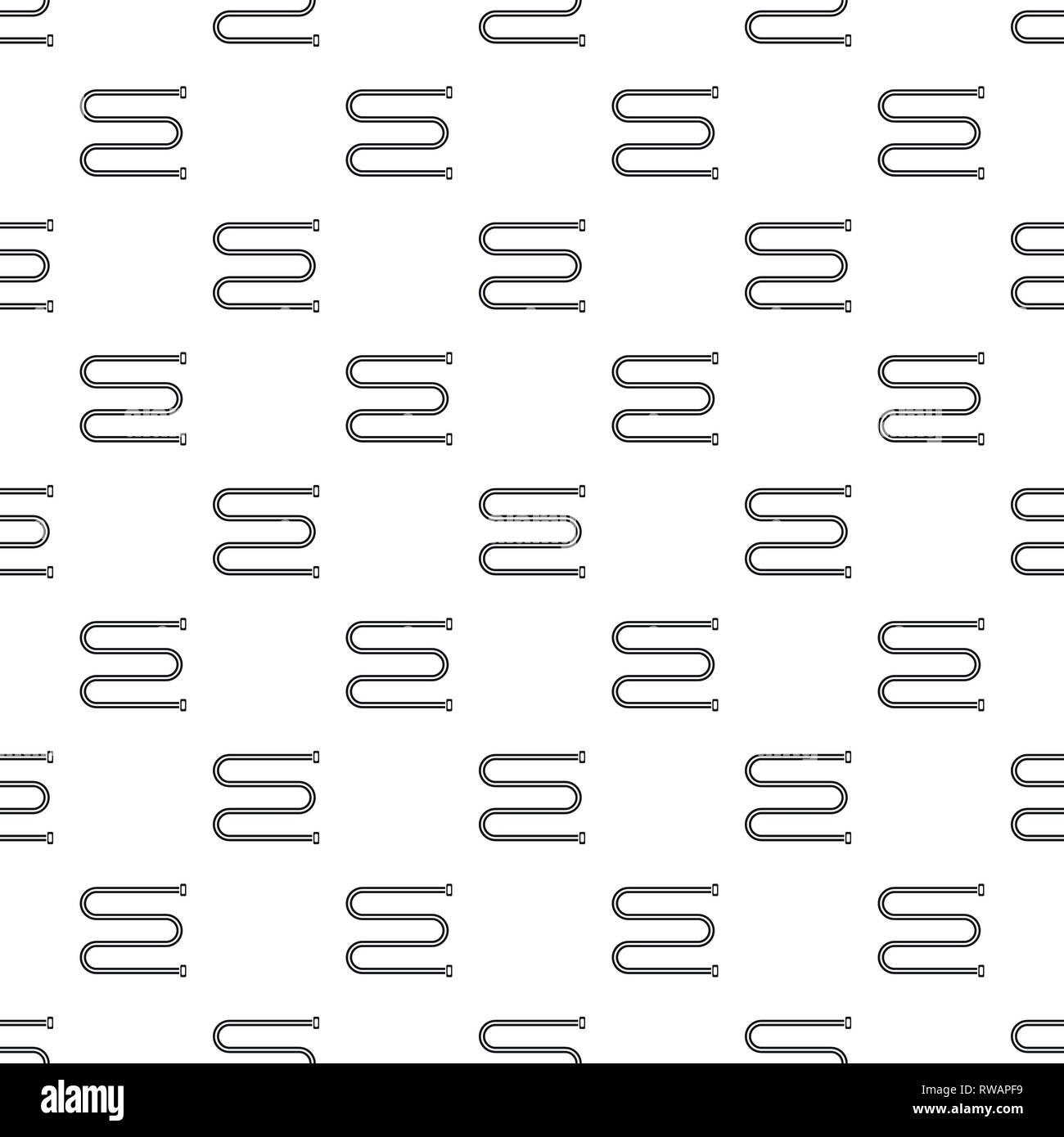 Towel bath radiator pattern seamless vector repeat geometric for any web design Stock Vector