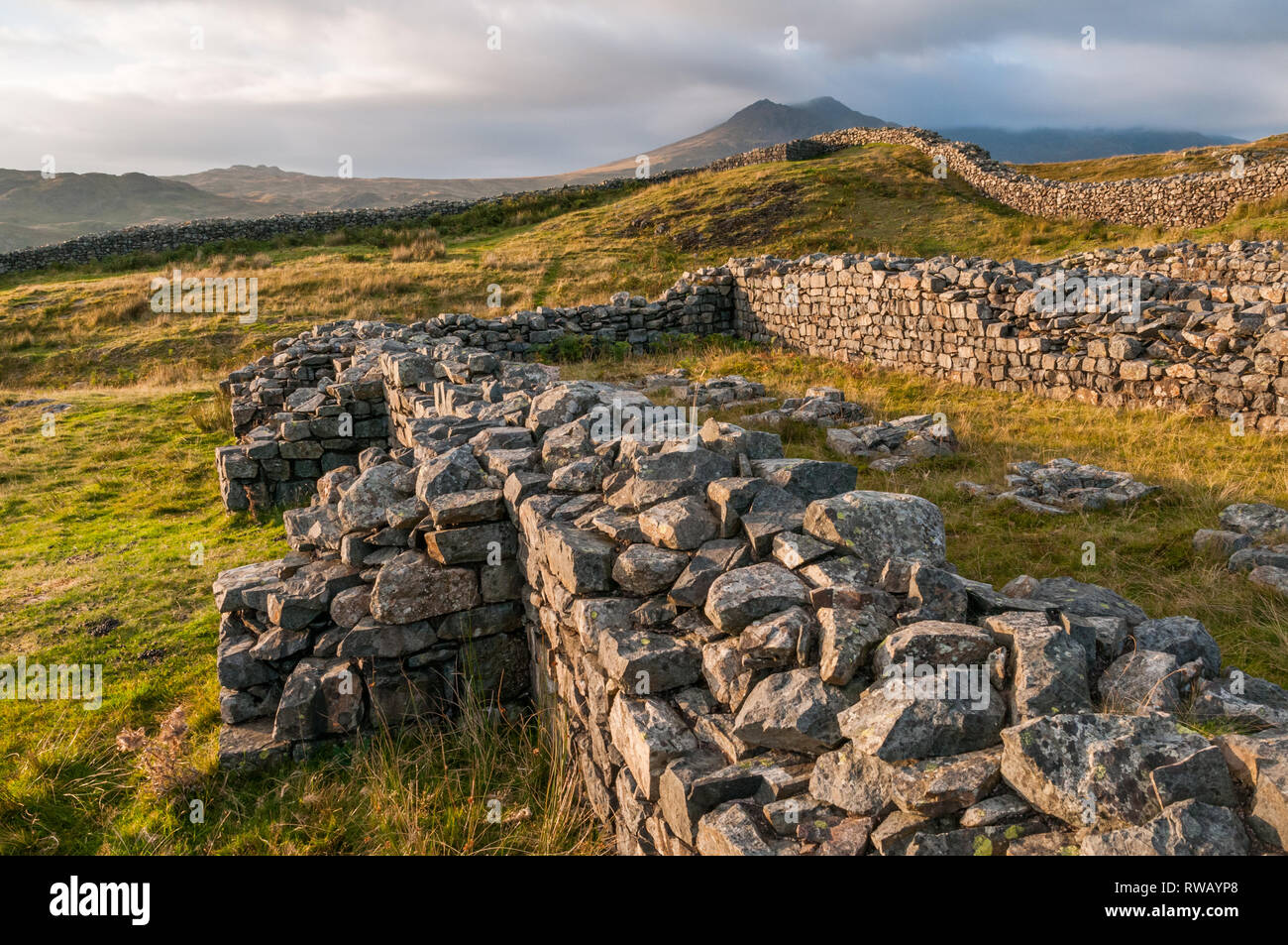 Mountain Ranges In Rome Sunset view of the Hardknott Roman Fort in the English Lake District ...