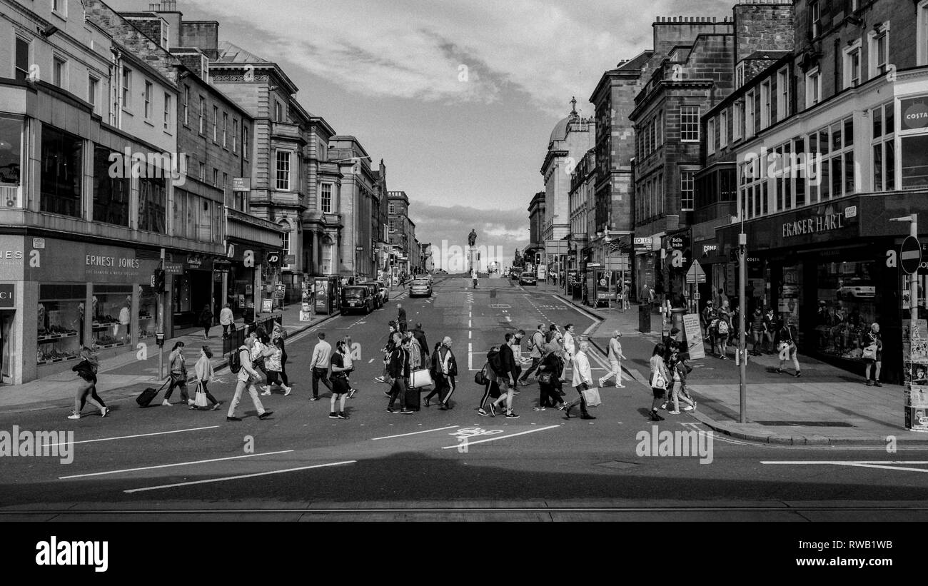 Street phography in Edinburgh Stock Photo