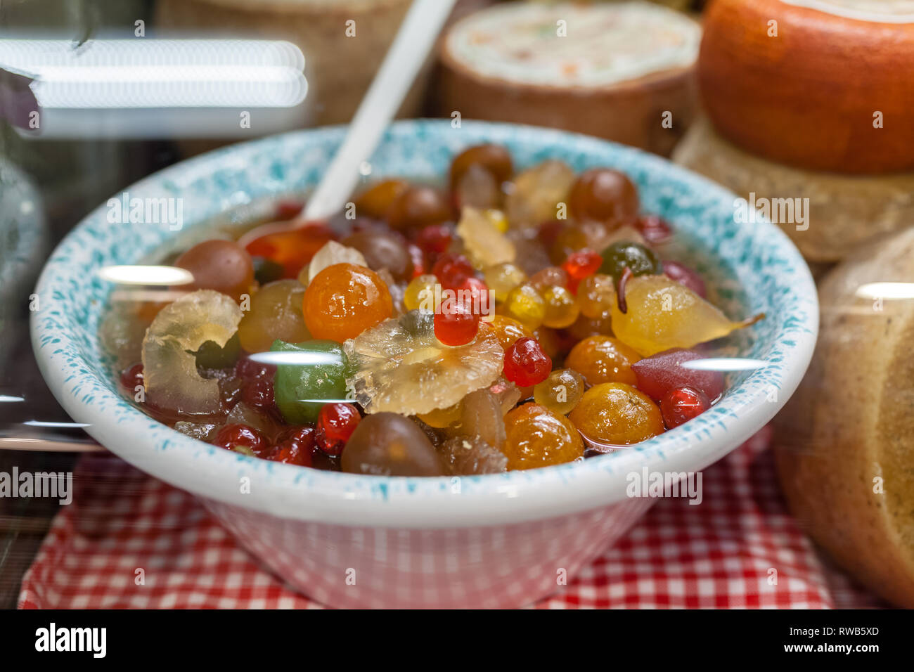 candied fruits on the market Stock Photo Alamy