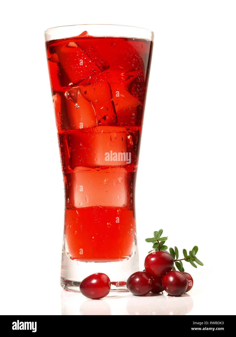 Cranberry Juice on white Background Stock Photo Alamy