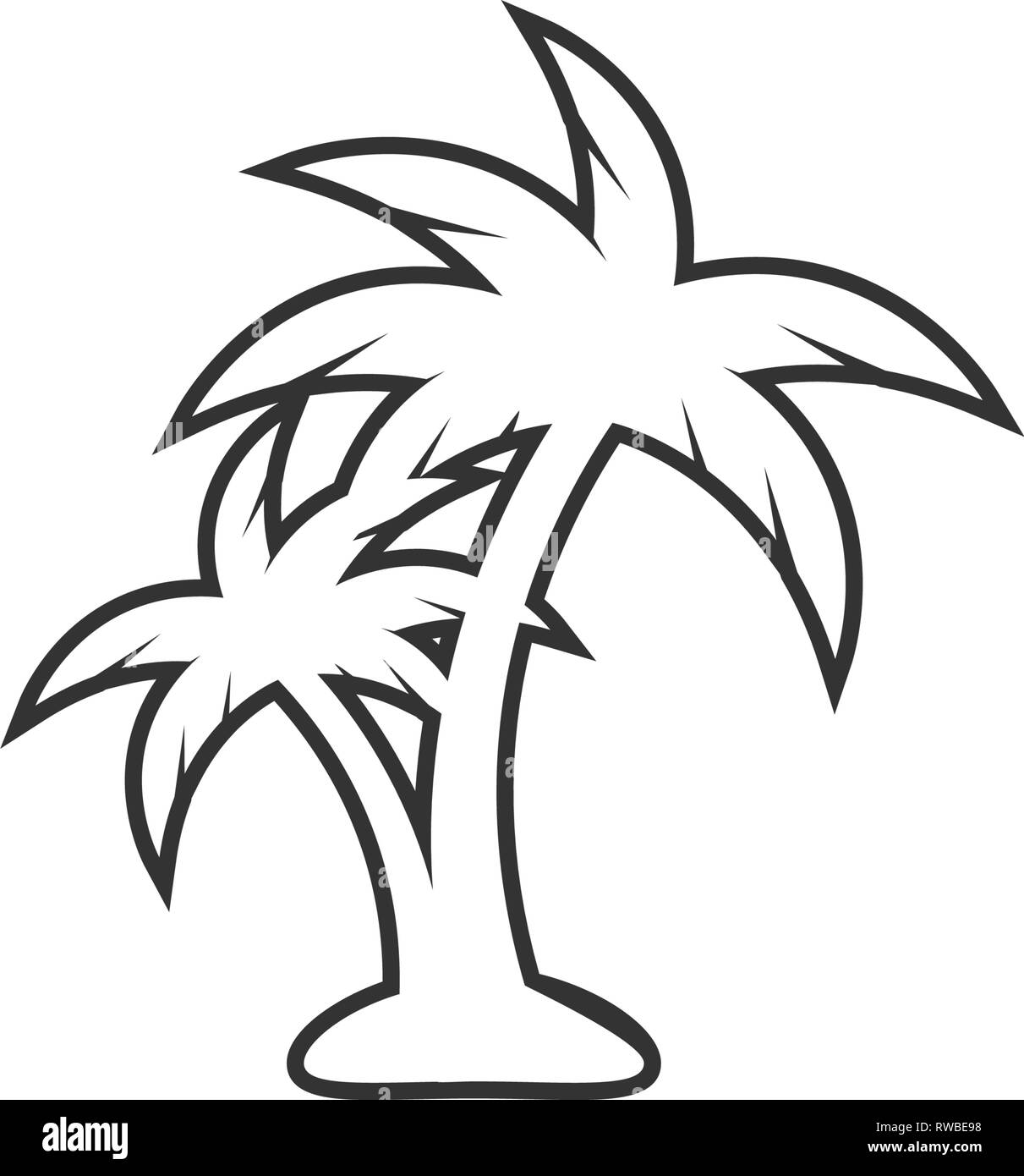 Palm tree icon design template vector isolated Stock Vector Image & Art ...