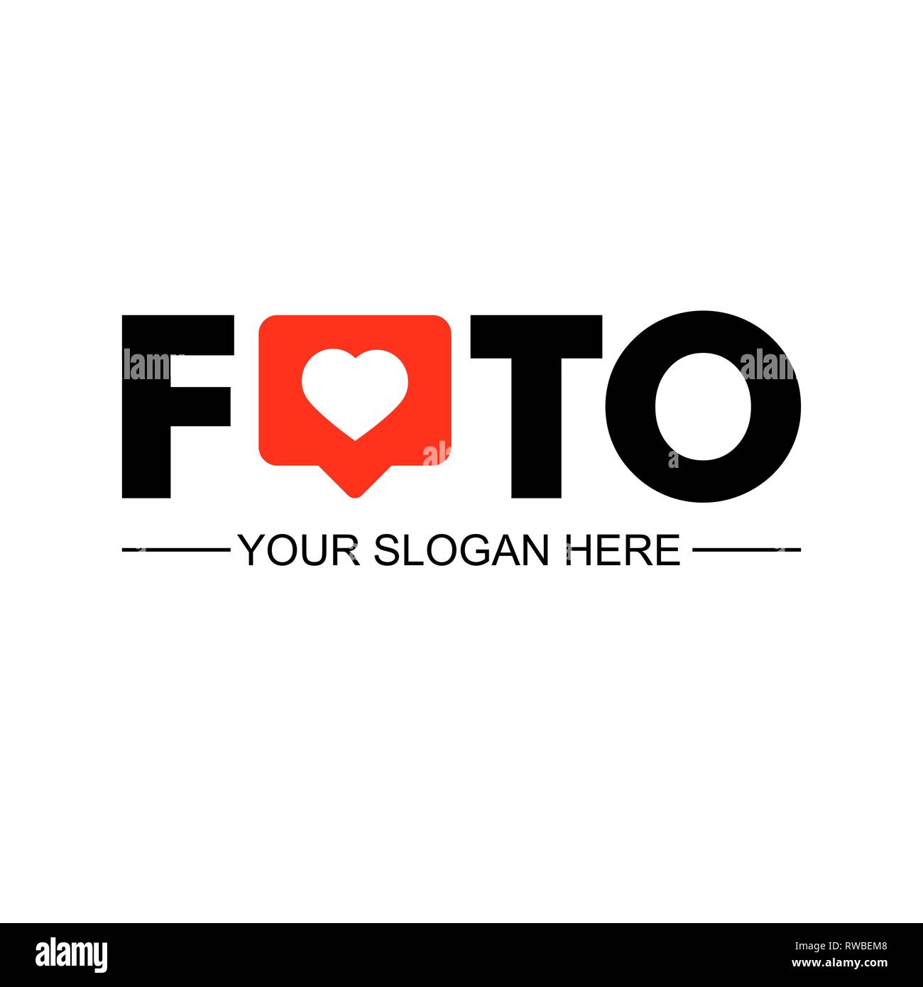 Foto. Business logotype. Corporate, Media, Video, Technology styles. Vector logo. Design template. Counter Notification Icon. Follower Insta. Icon Stock Vector