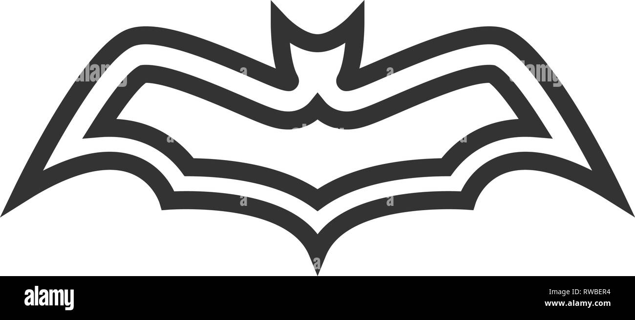 Bat animal icon design template vector isolated illustration Stock