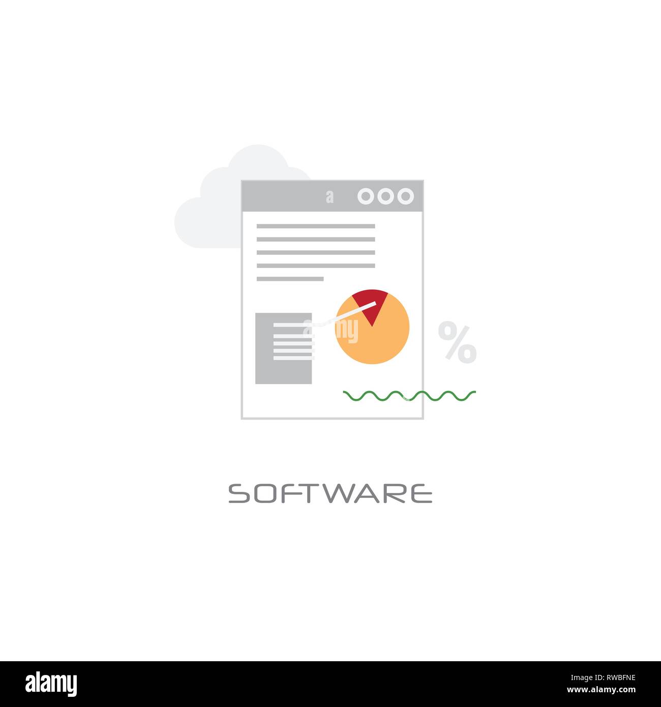 computer programming software development concept line style white ...
