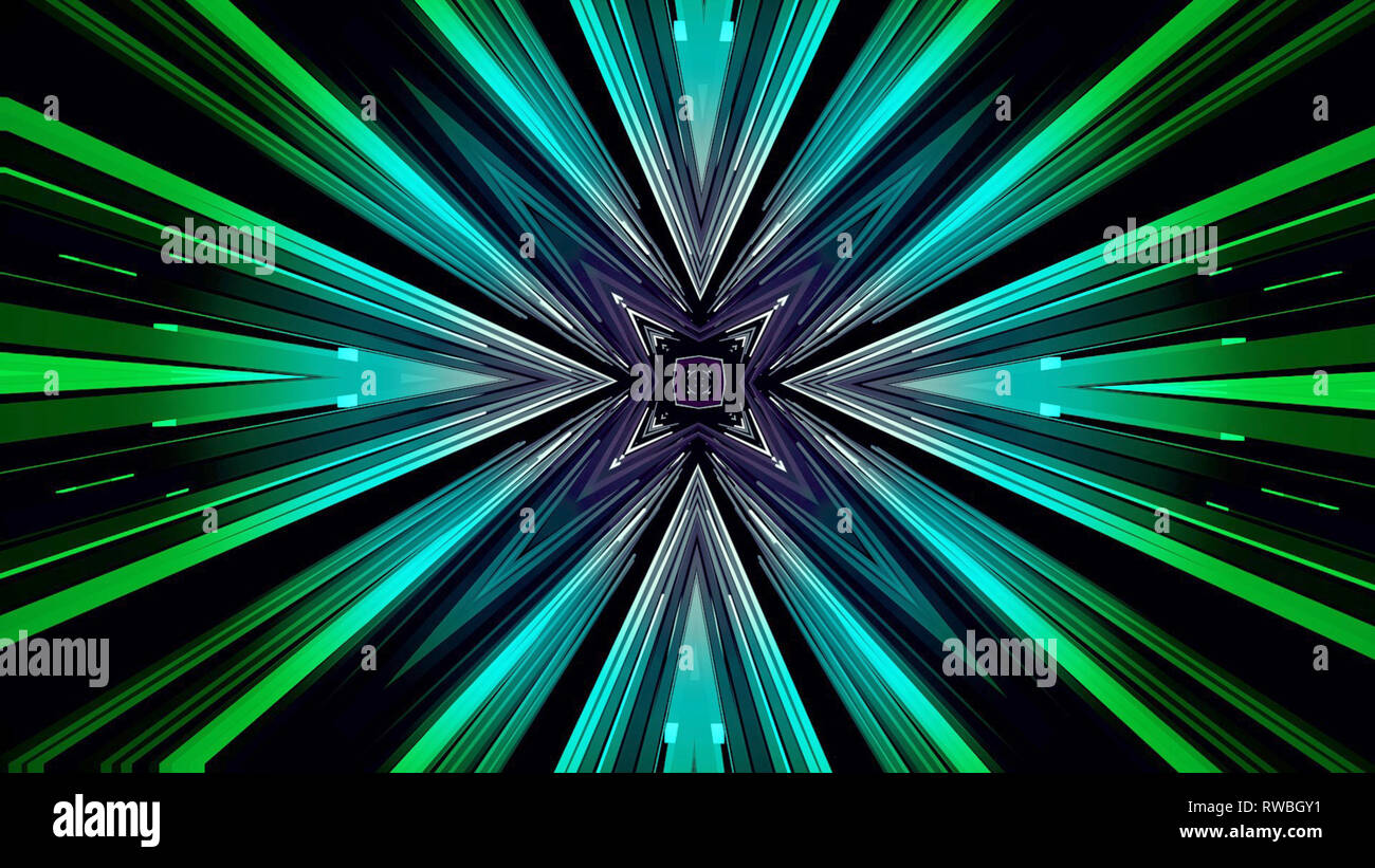 Neon X shaped star background Stock Photo