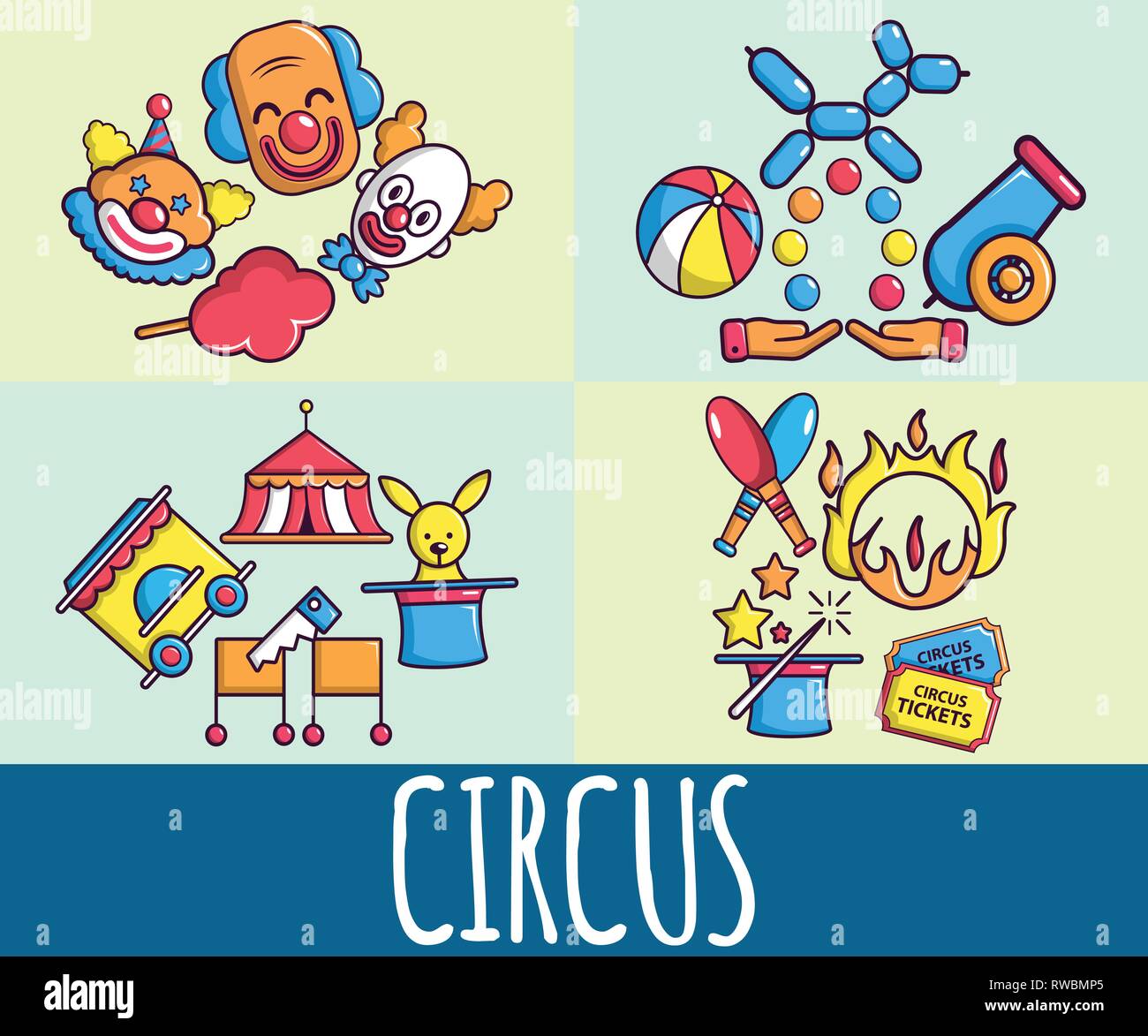 Circus concept banner, cartoon style Stock Vector Image & Art - Alamy