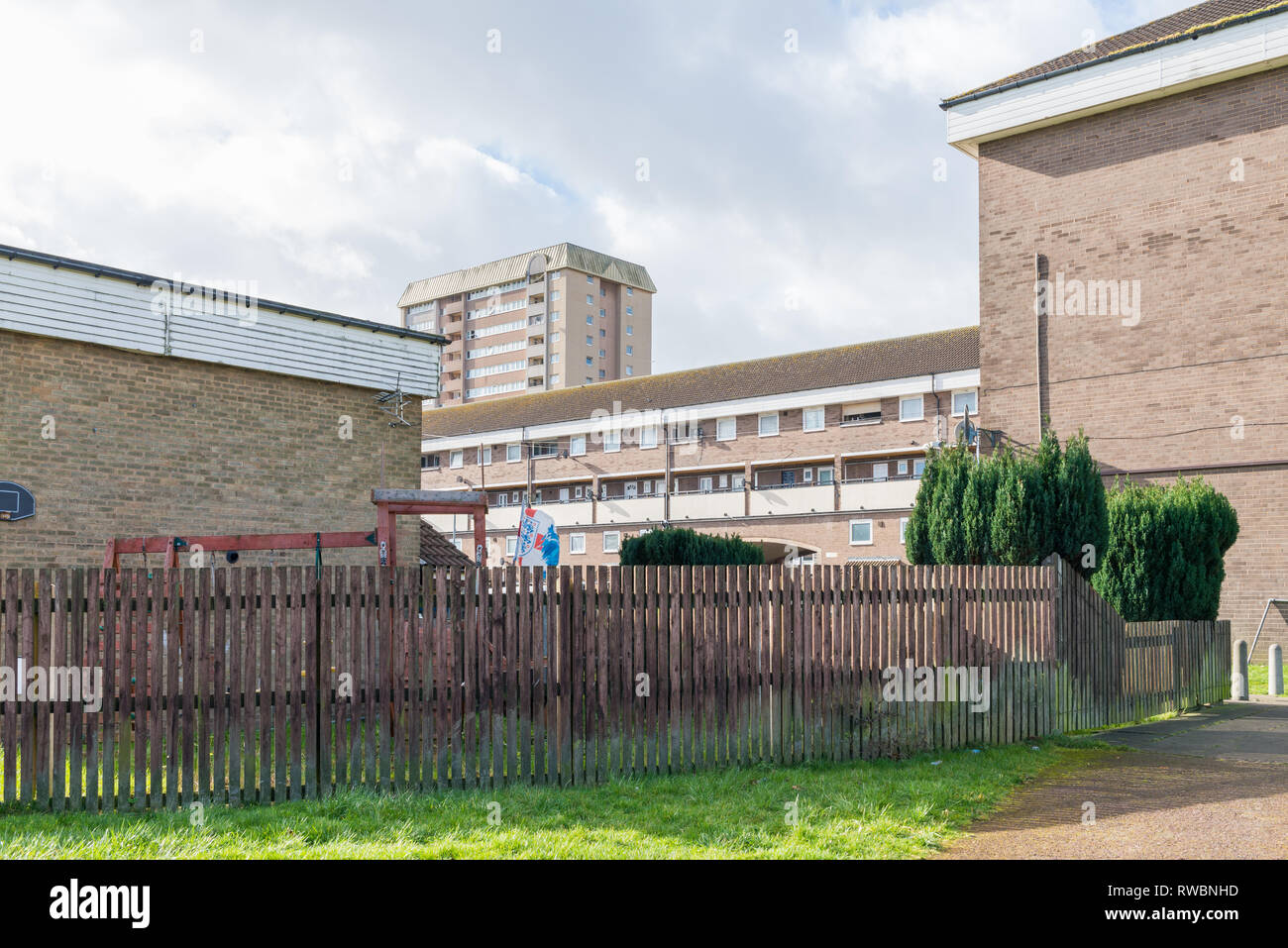 Council housing in Birmingham inner city suburb of Ladywood Stock Photo