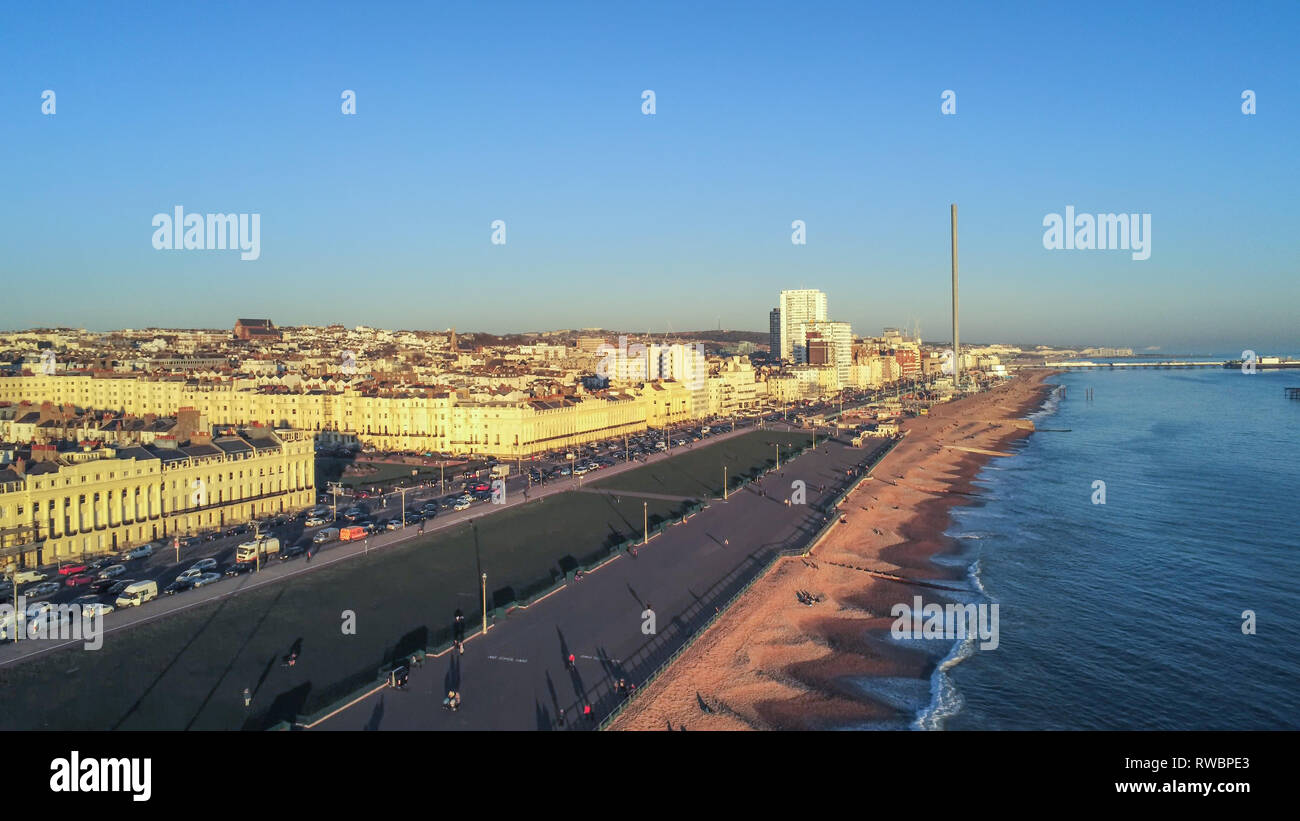 The beautiful seafront walk at Brighton England Stock Photo Alamy