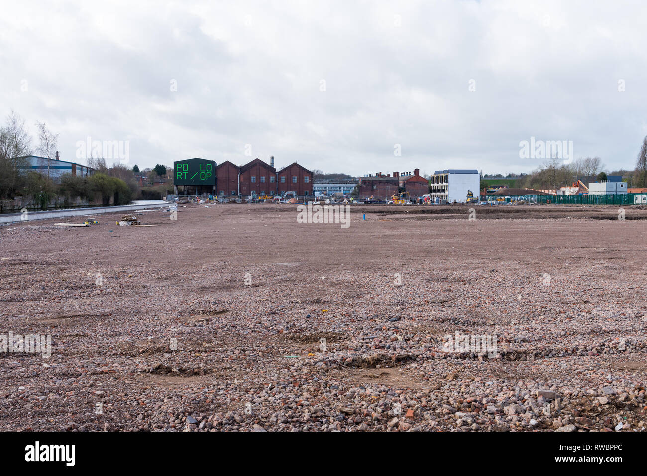 Port-Loop a new housing urban regeneration project on old industrial land in Ladywood, an inner city district in Birmingham Stock Photo