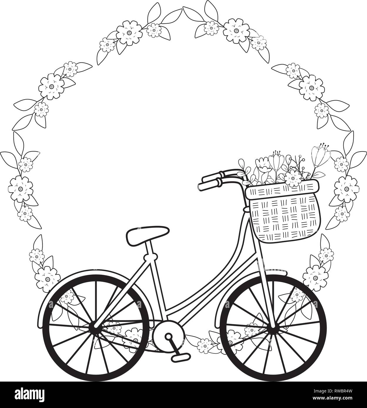 Cute Bicycle Drawing