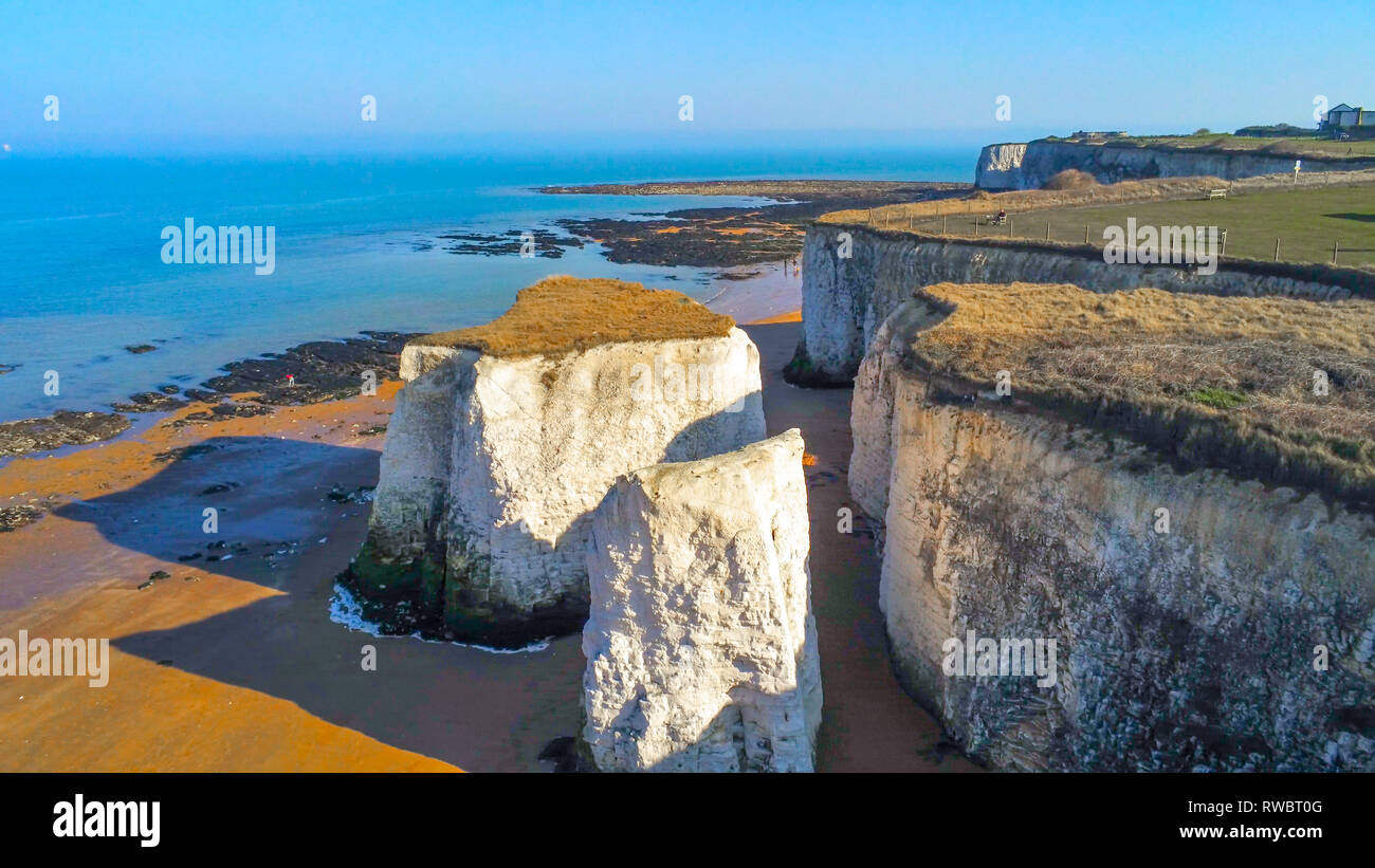 Aerial view over Botany Bay in Kent Stock Photo - Alamy