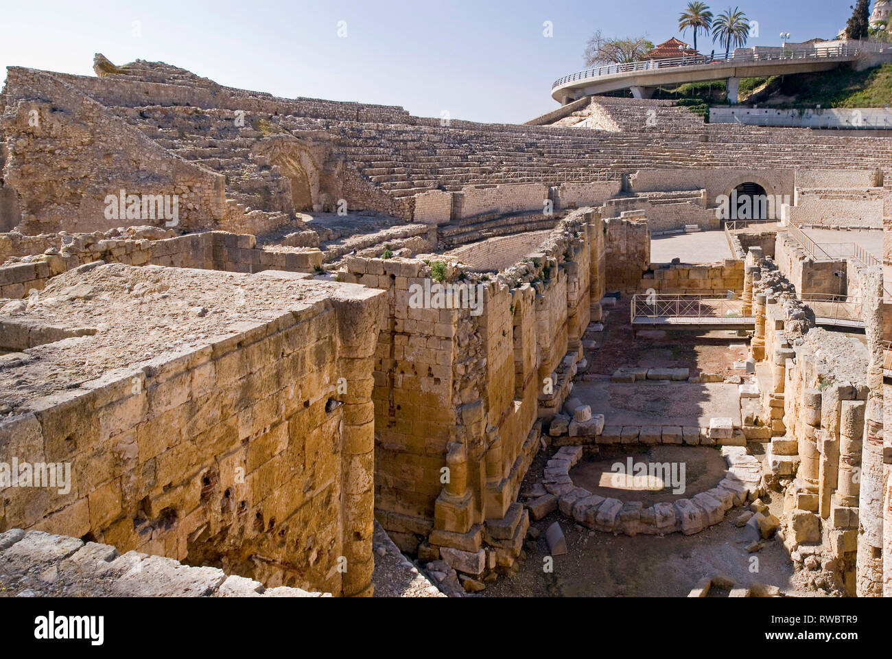 The Spanish city of Tarragona: part of the Roman amphitheatre Stock Photo