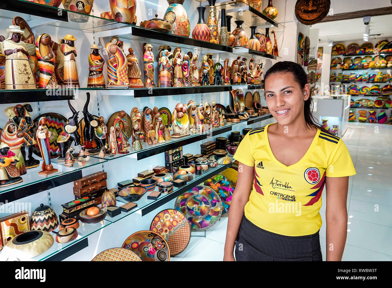 Cartagena Colombia,Center,centre store business display sale handicrafts,folk