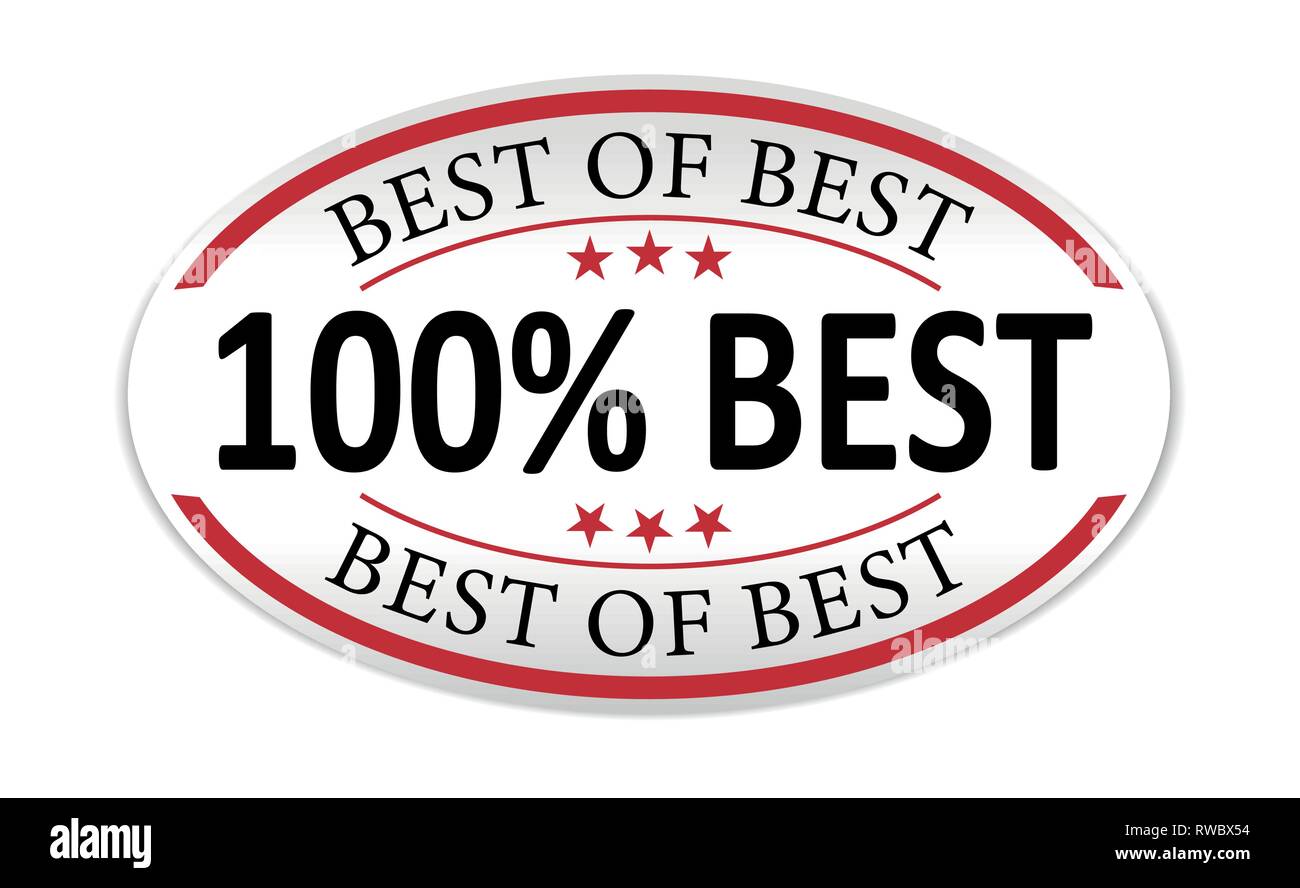 100 best of the best paper web lable badge isolated Stock Vector