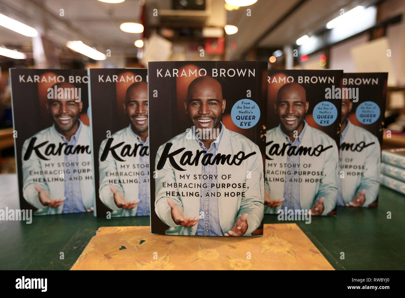 Huntington, USA. 04th Mar, 2019. HUNTINGTON, NY - MAR 4: Karamo Brown signs copies of his book 'Karamo: My Story of Embracing Purpose, Healing and Hope' at Book Revue on March 4, 2019 in Huntington, New York. Credit: Debby Wong/Alamy Live News Stock Photo