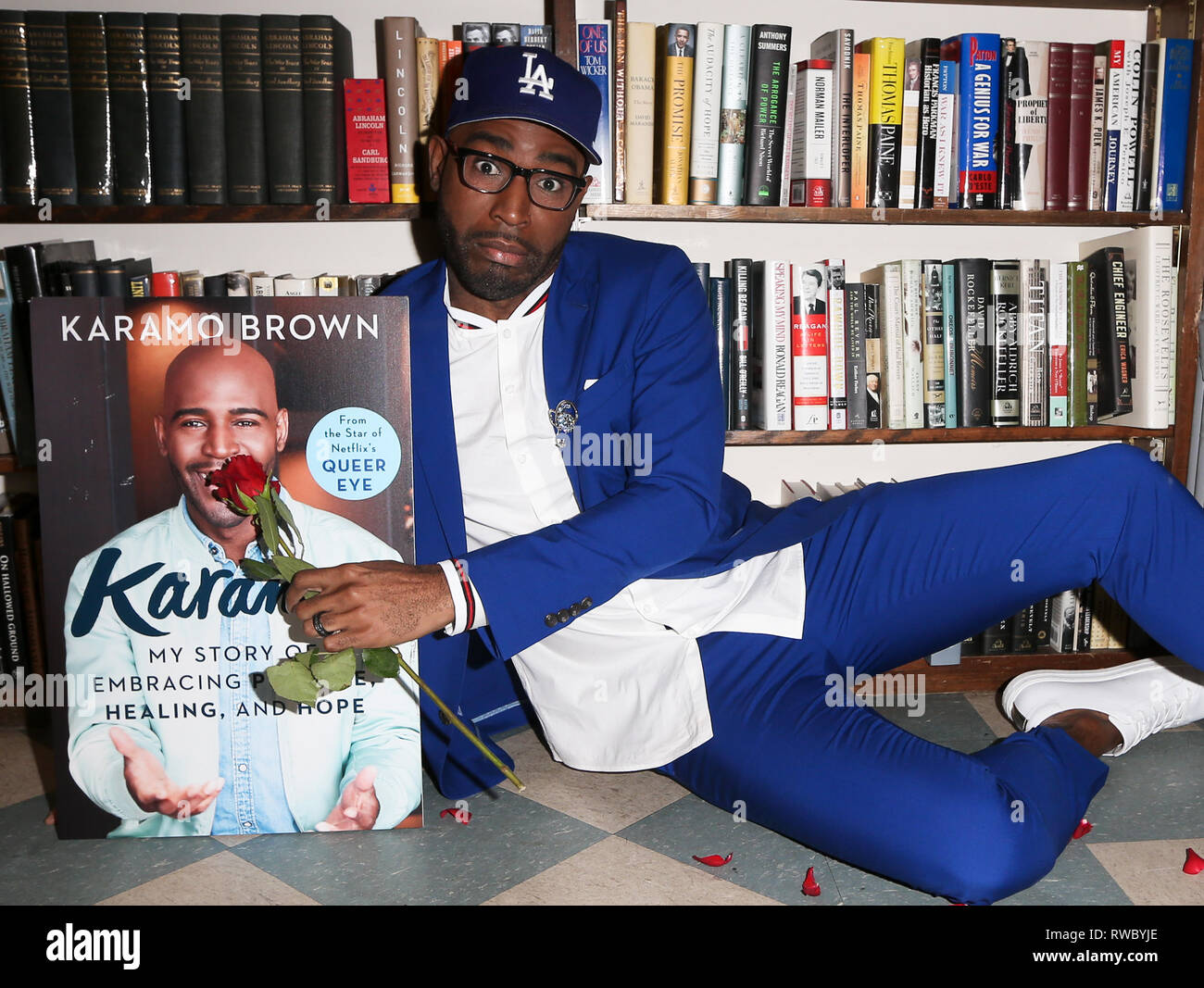 Huntington, USA. 04th Mar, 2019. HUNTINGTON, NY - MAR 4: Karamo Brown signs copies of his book 'Karamo: My Story of Embracing Purpose, Healing and Hope' at Book Revue on March 4, 2019 in Huntington, New York. Credit: Debby Wong/Alamy Live News Stock Photo