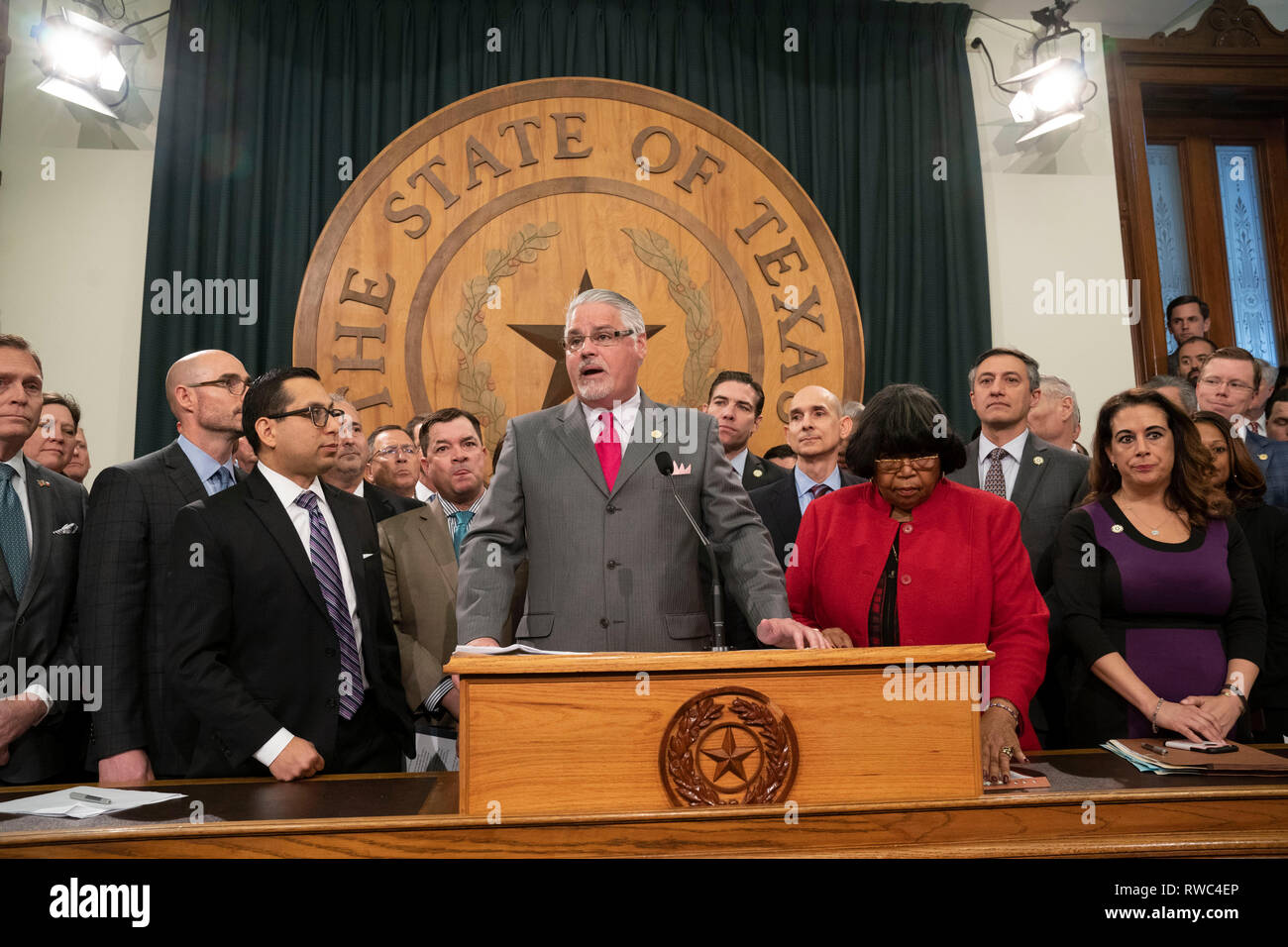 At a press conference in the Texas Capitol, Texas House Public
