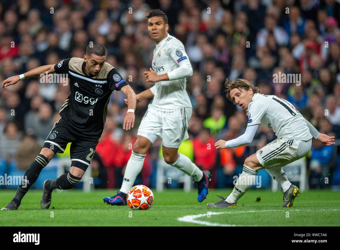 5th of march 2019 Madrid, Spain Soccer Real Madrid v AFC Ajax