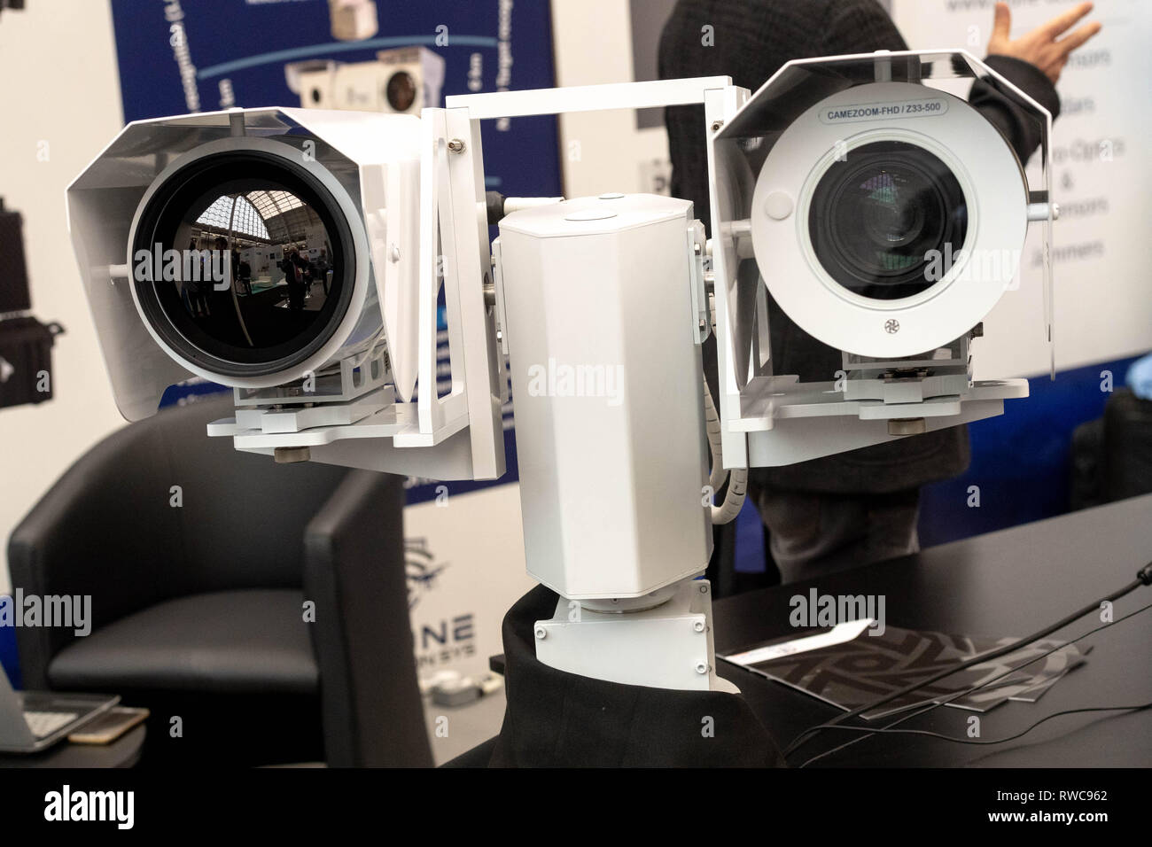 London 6th March 2019 Security and Counter Terror Expo 2019 at Olympia London Drone detection system Credit: Ian Davidson/Alamy Live News Stock Photo