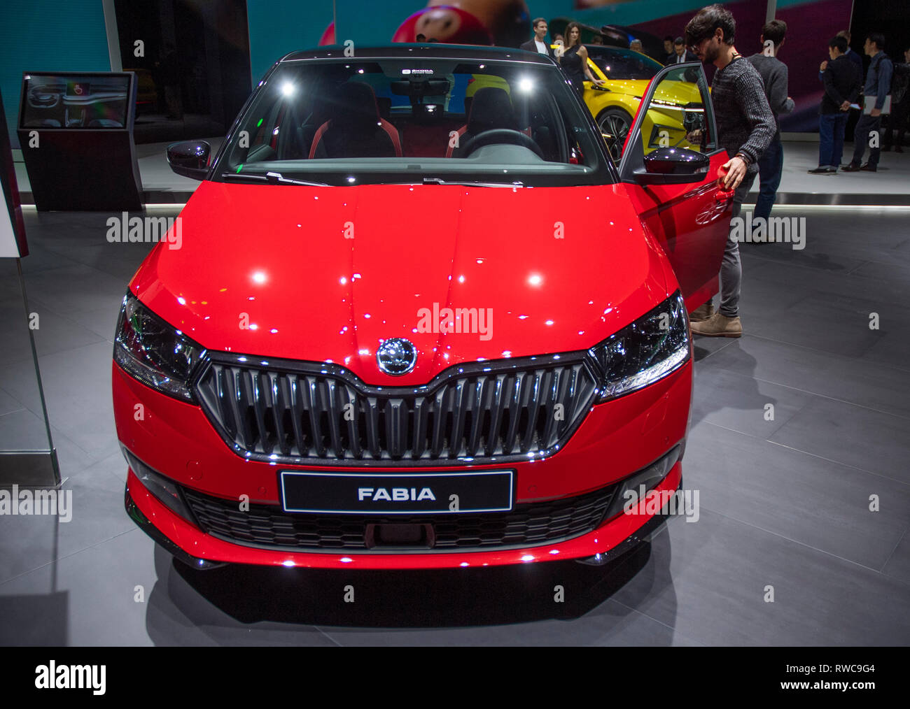 Geneva, Switzerland. 6th March, 2019. The new Skoda Fabia presented at the  press days of the 89th Geneva International Motor Show. Credit: Eric  Dubost/Alamy Live News Stock Photo - Alamy