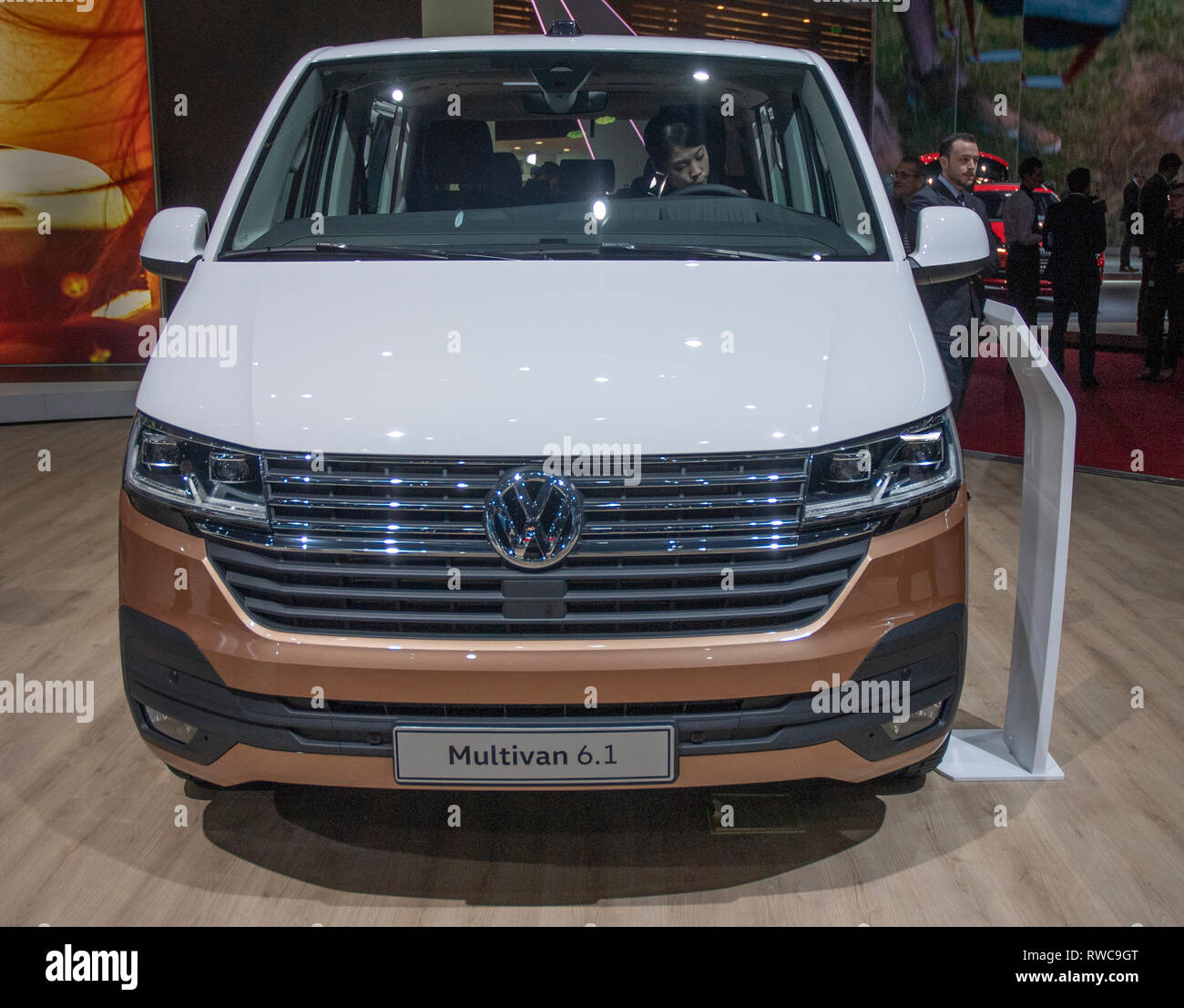 Geneva, Switzerland. 6th March, 2019. The new Volkswagen Multivan 6.1  presented at the press days of the 89th Geneva International Motor Show.  Credit: Eric Dubost/Alamy Live News Stock Photo - Alamy