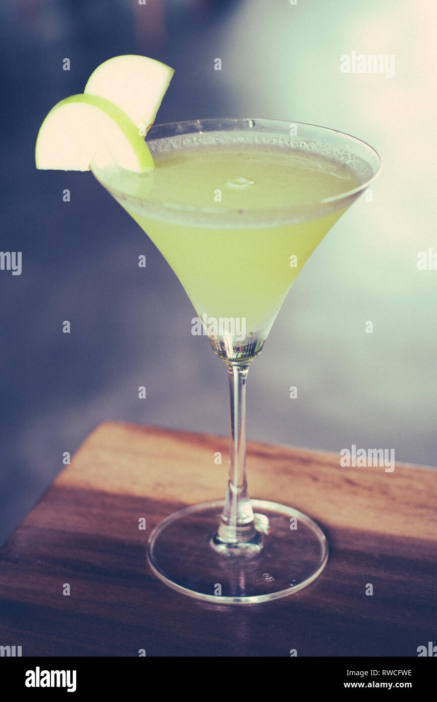 Apple Martini Rum, vodka, triple sec, fresh apple Stock Photo Alamy