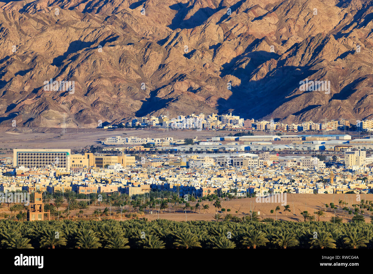 Eilat, ISRAEL-February 24, 2019: Israir Airlines ATR 72-200 at old Eilat international Airport. Stock Photo