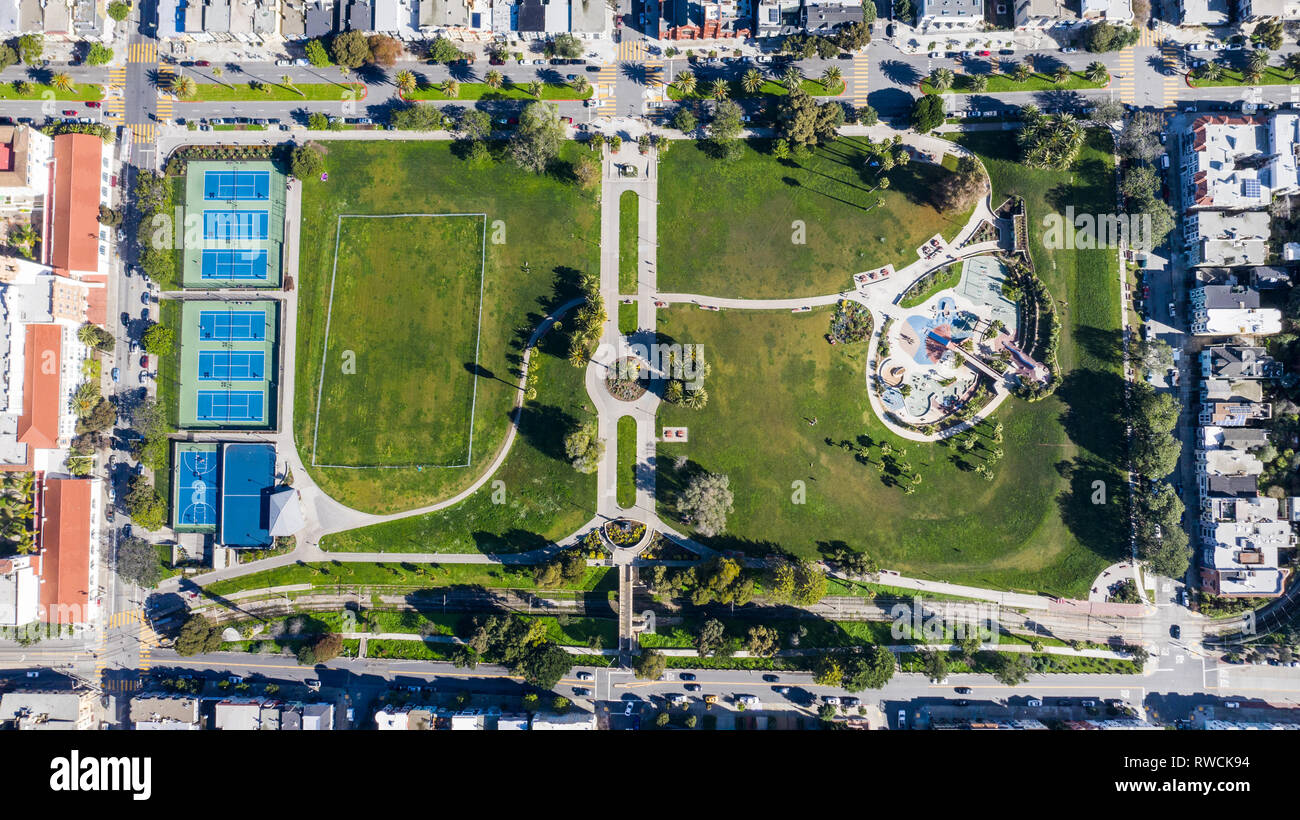 Mission Dolores Park, San Francisco, CA, USA Stock Photo