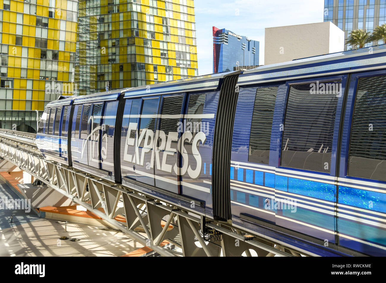 LAS VEGAS, NEVADA, USA FEBRUARY 2019 The Aria Express, which is a