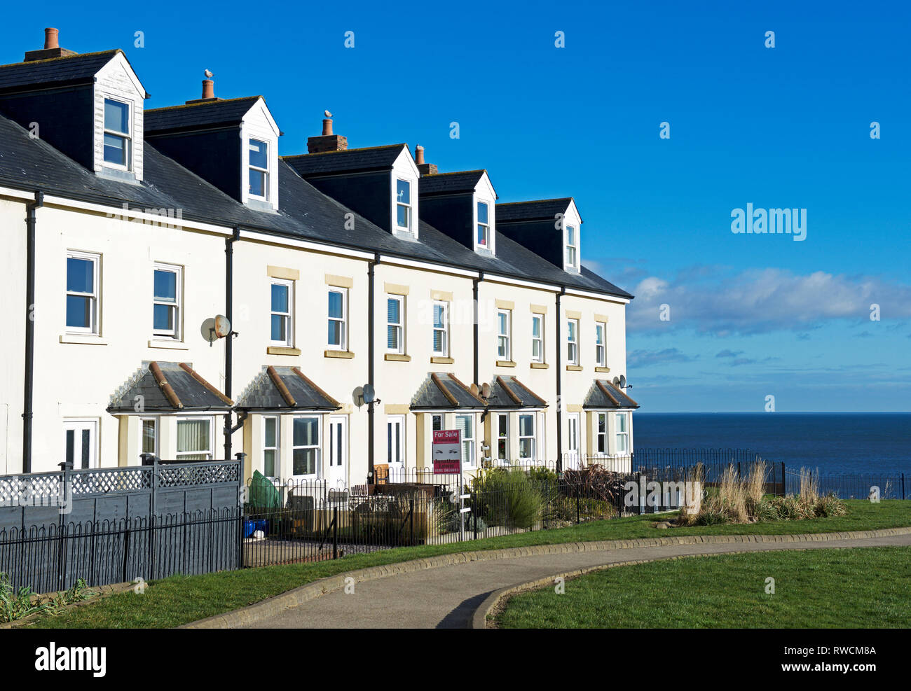 Terraced houses by the sea terraced houses by the sea hires stock