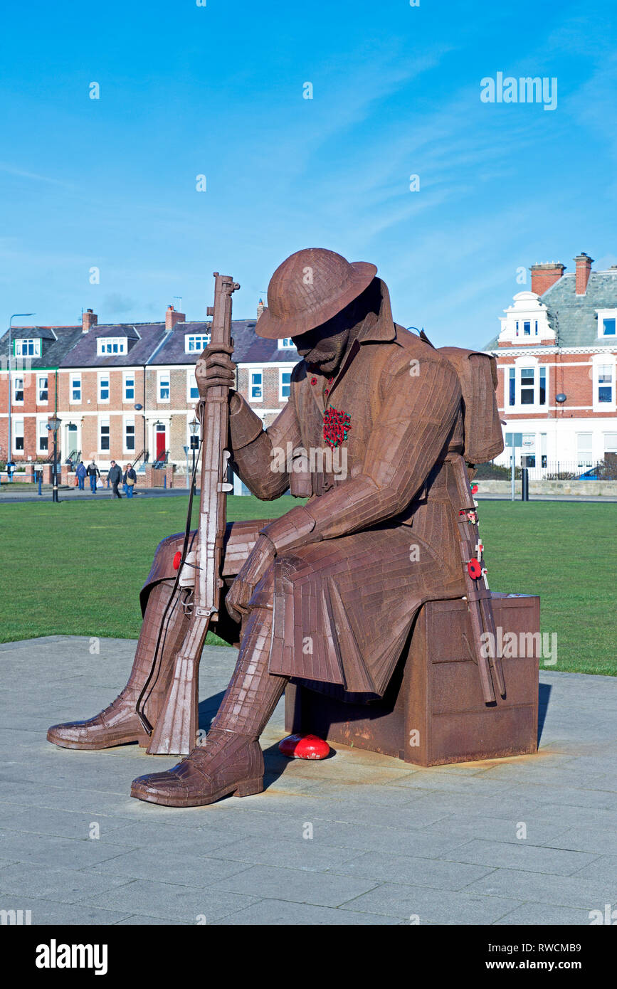 Tommy, a statue by Ray Lonsdale, Seaham, Co Durham, England UK Stock Photo