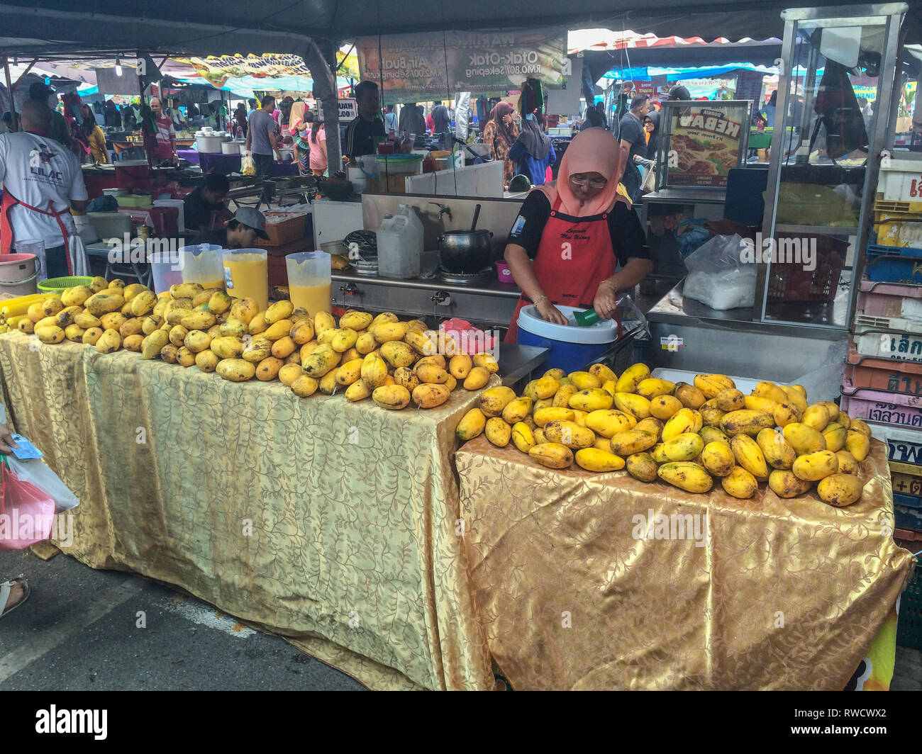 Mango for sale in a local market in Kuah, Langkawi, Malaysia Stock