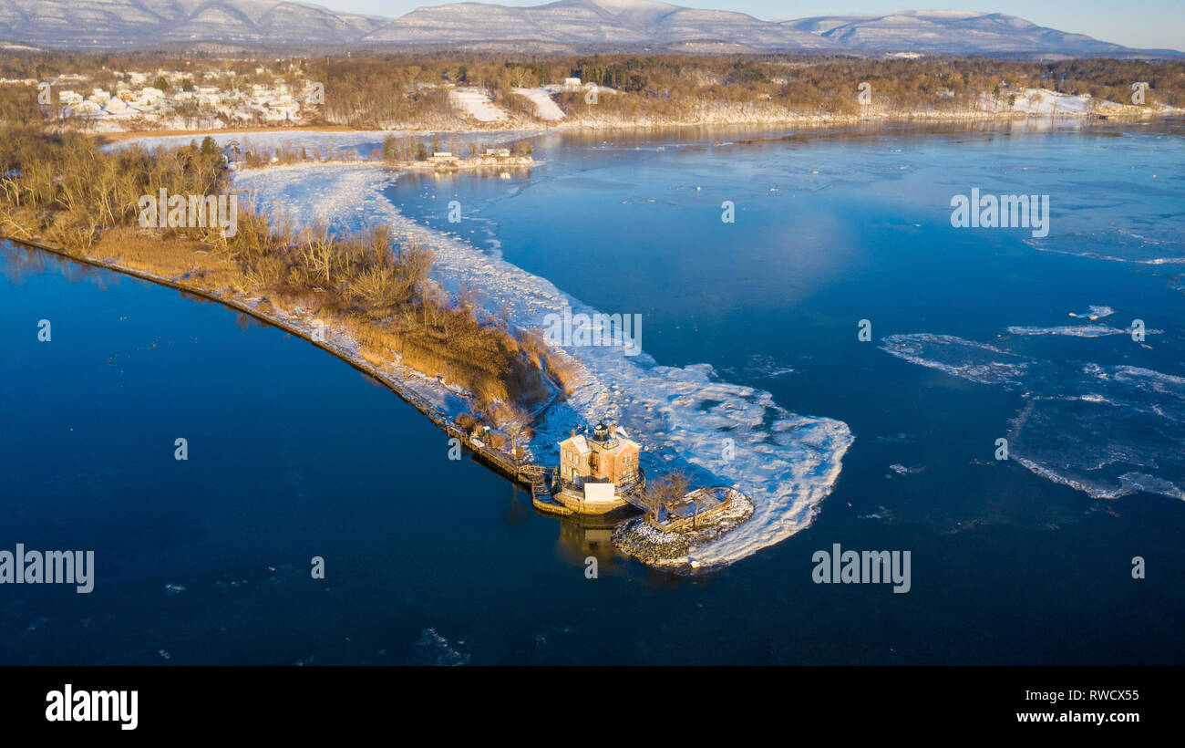 Saugerties Lighthouse, Saugerties, Ulster County, NY, USA Stock Photo