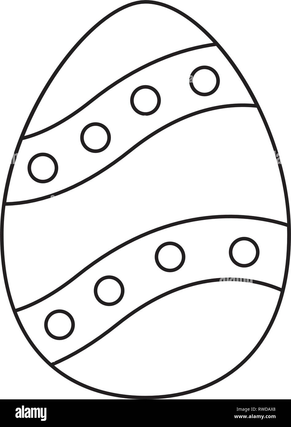 beautitul egg dotted painted easter icon Stock Vector