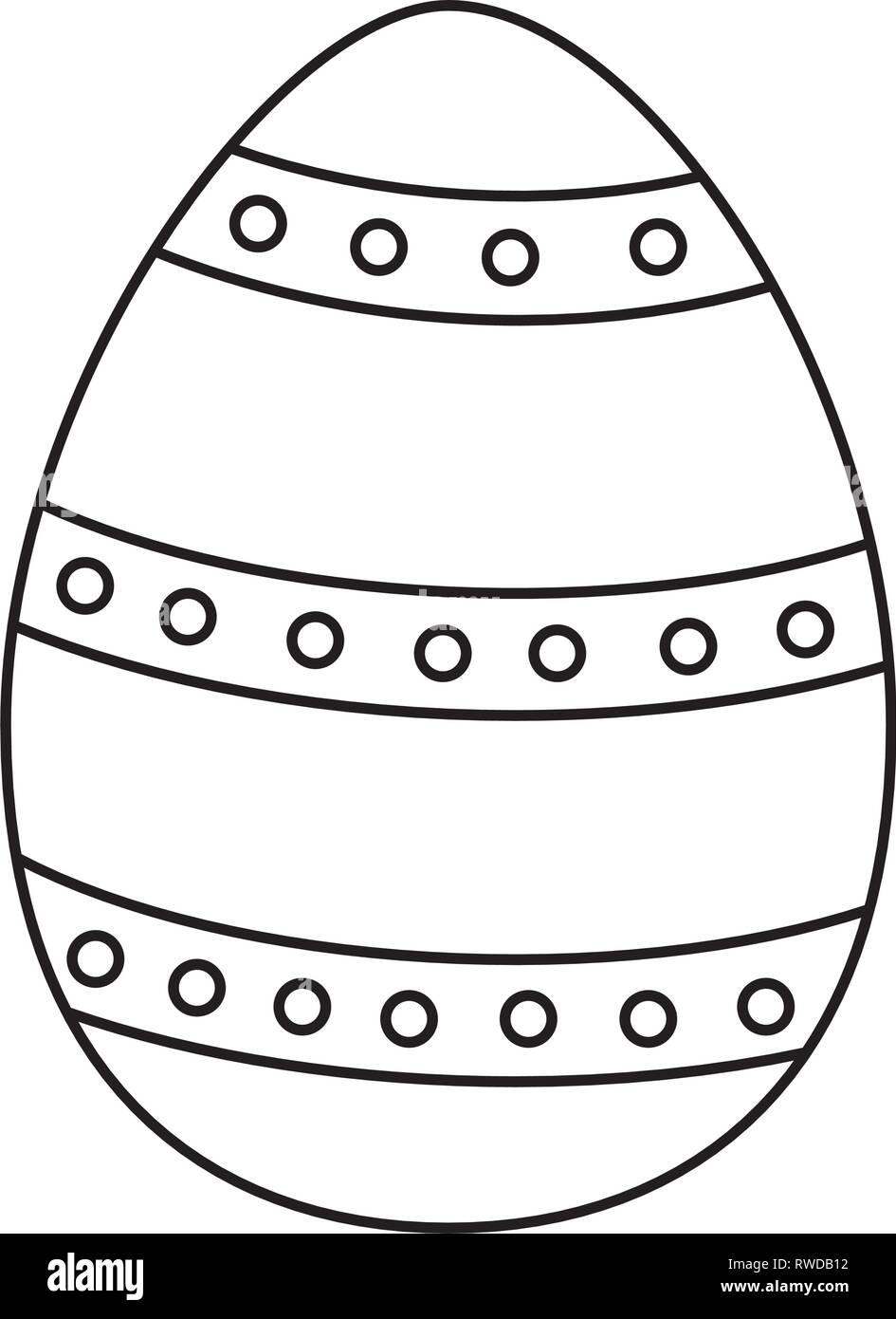 beautitul egg dotted painted easter icon Stock Vector
