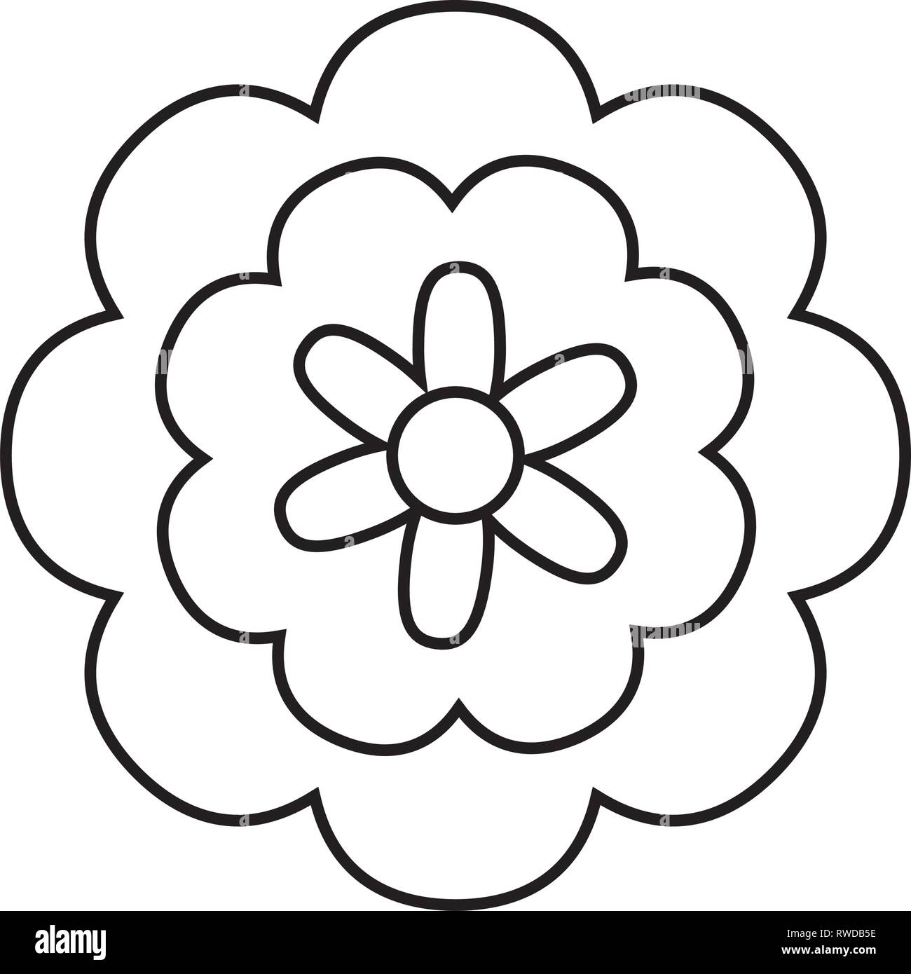beautiful flower decorative icon Stock Vector Image & Art - Alamy