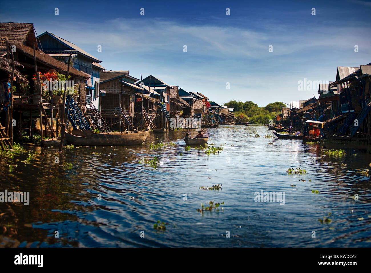 Stilt houses on river Stock Photo - Alamy